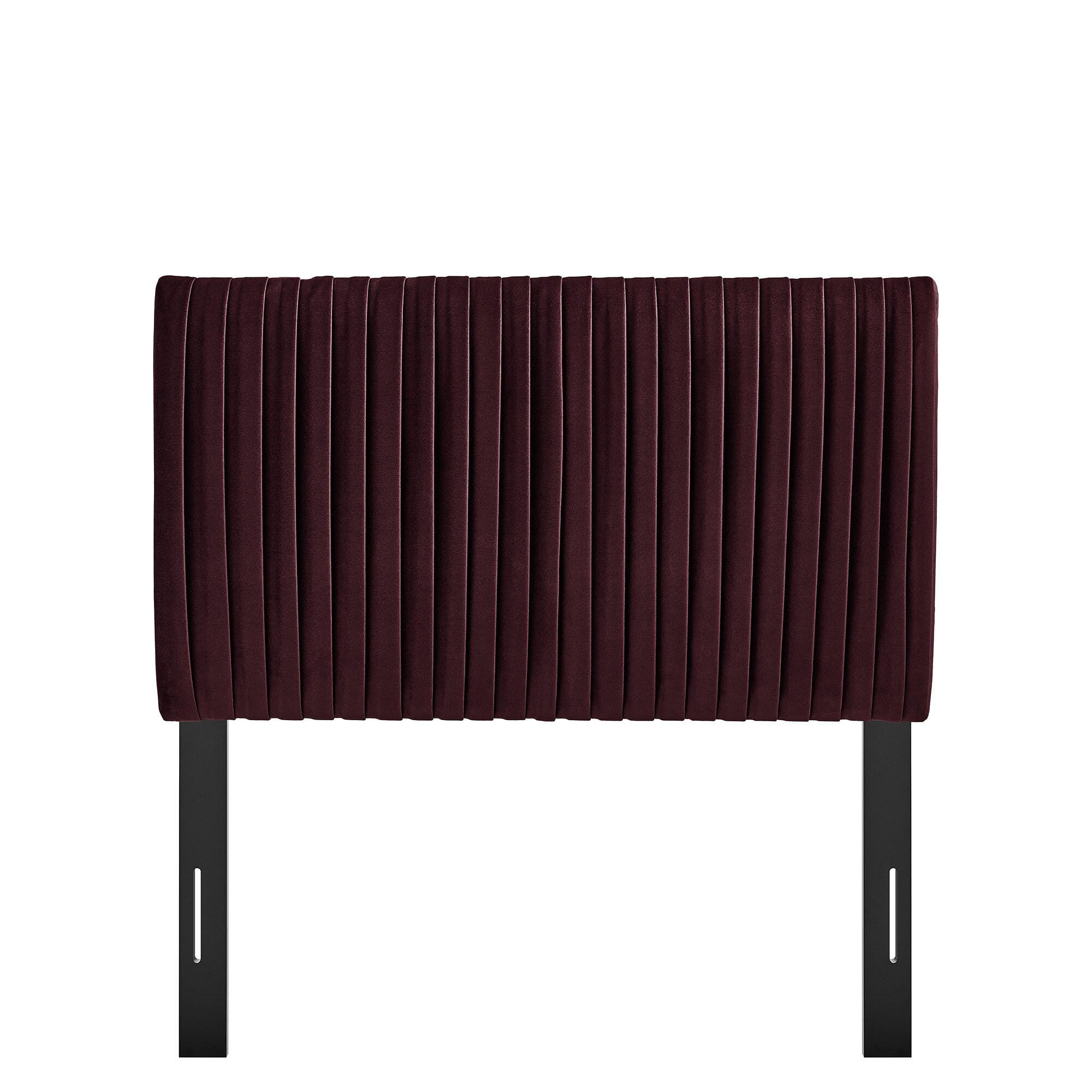 Modway Eloise Ruched Twin Headboard, Mulberry, large