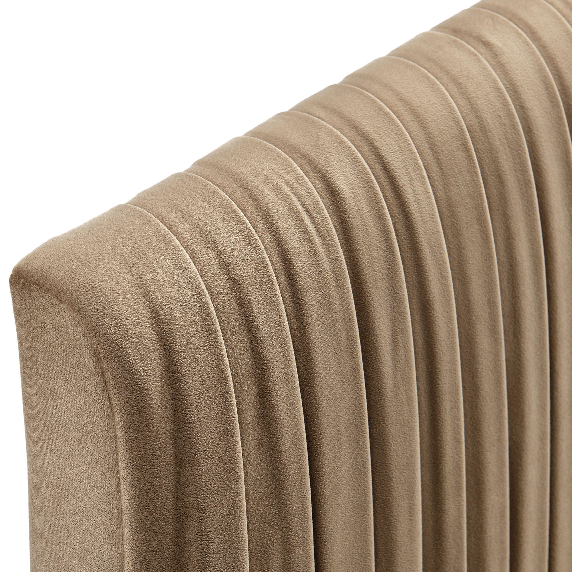 Modway Eloise Ruched Twin Headboard, Taupe, large