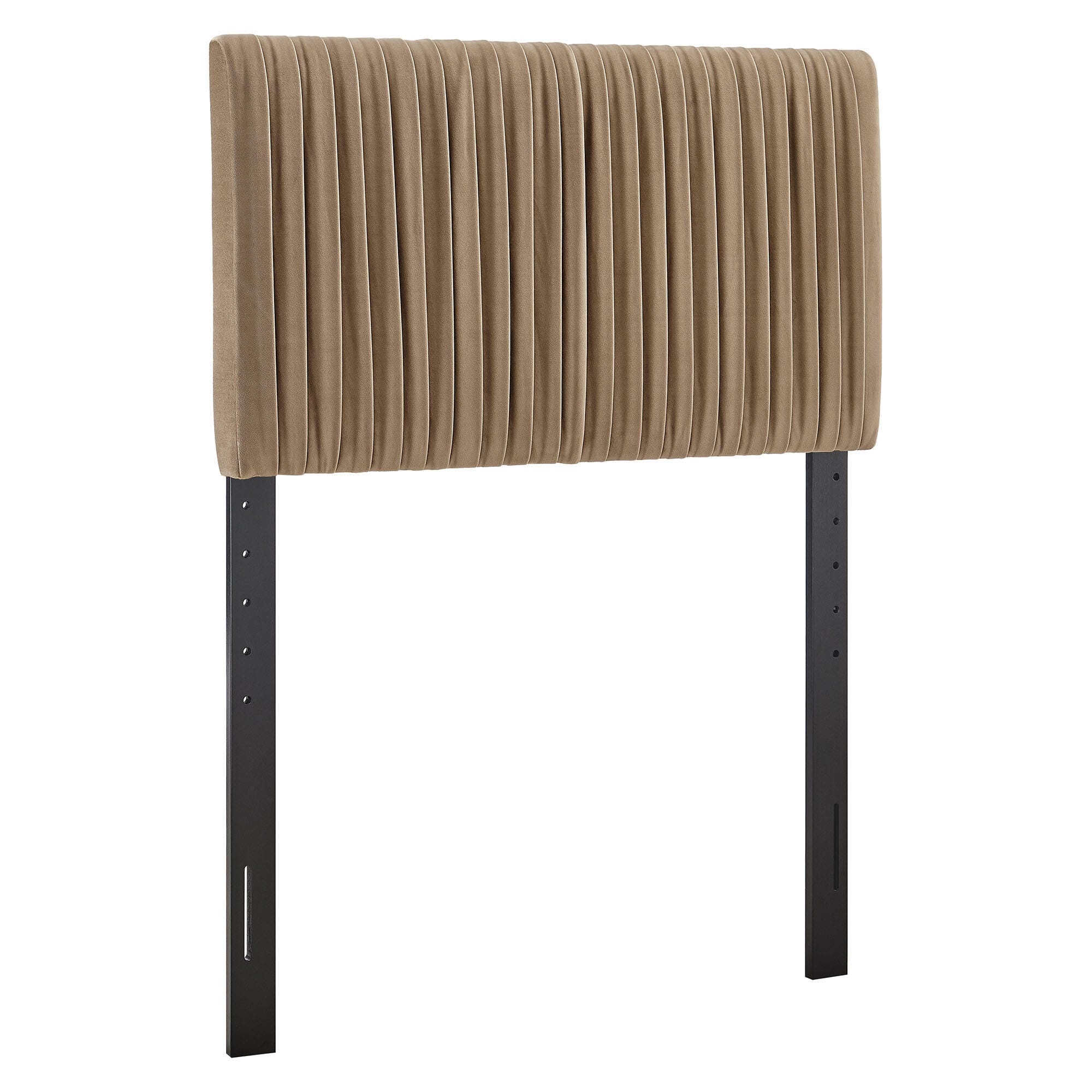 Modway Eloise Ruched Twin Headboard, Taupe, large