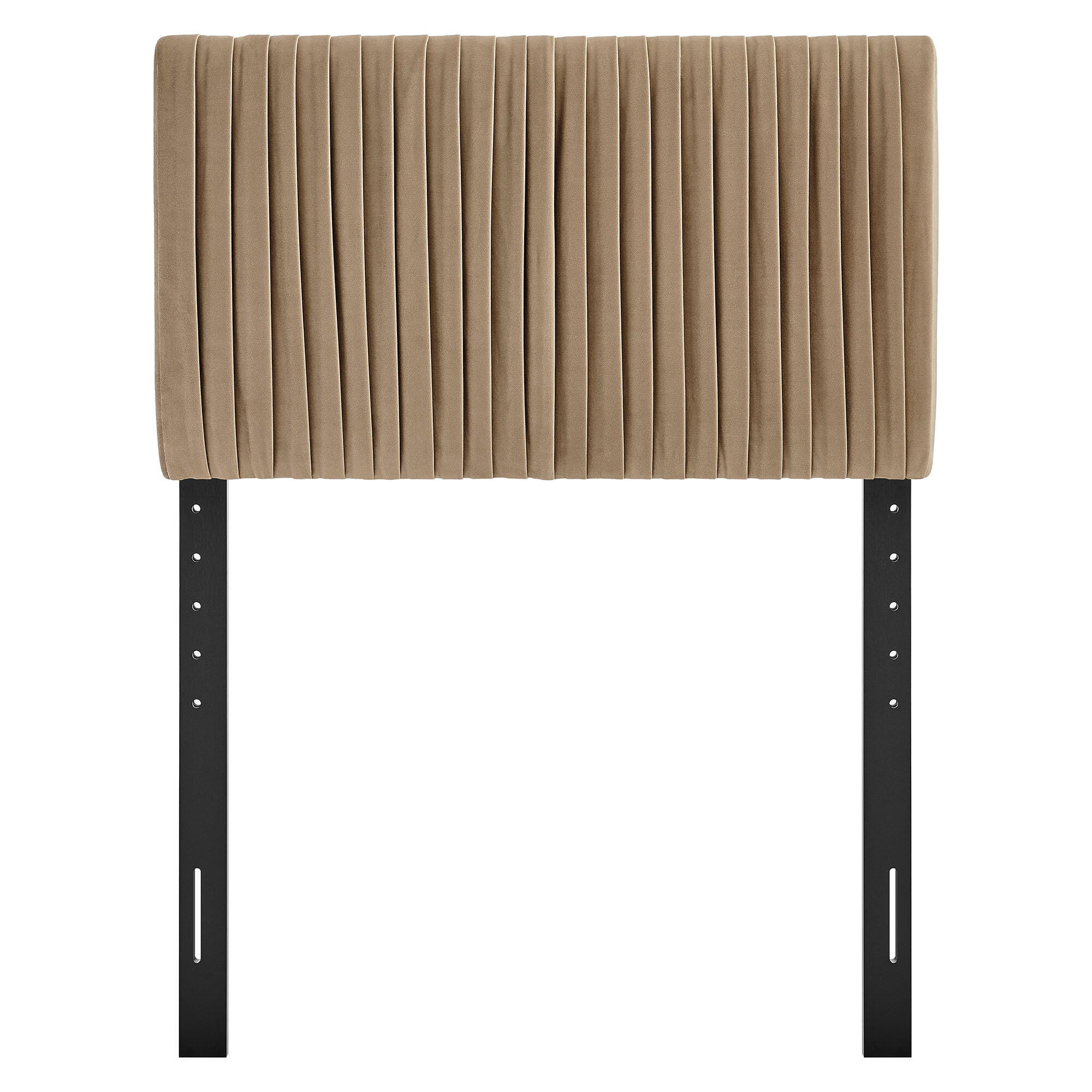 Modway Eloise Ruched Twin Headboard, Taupe, large