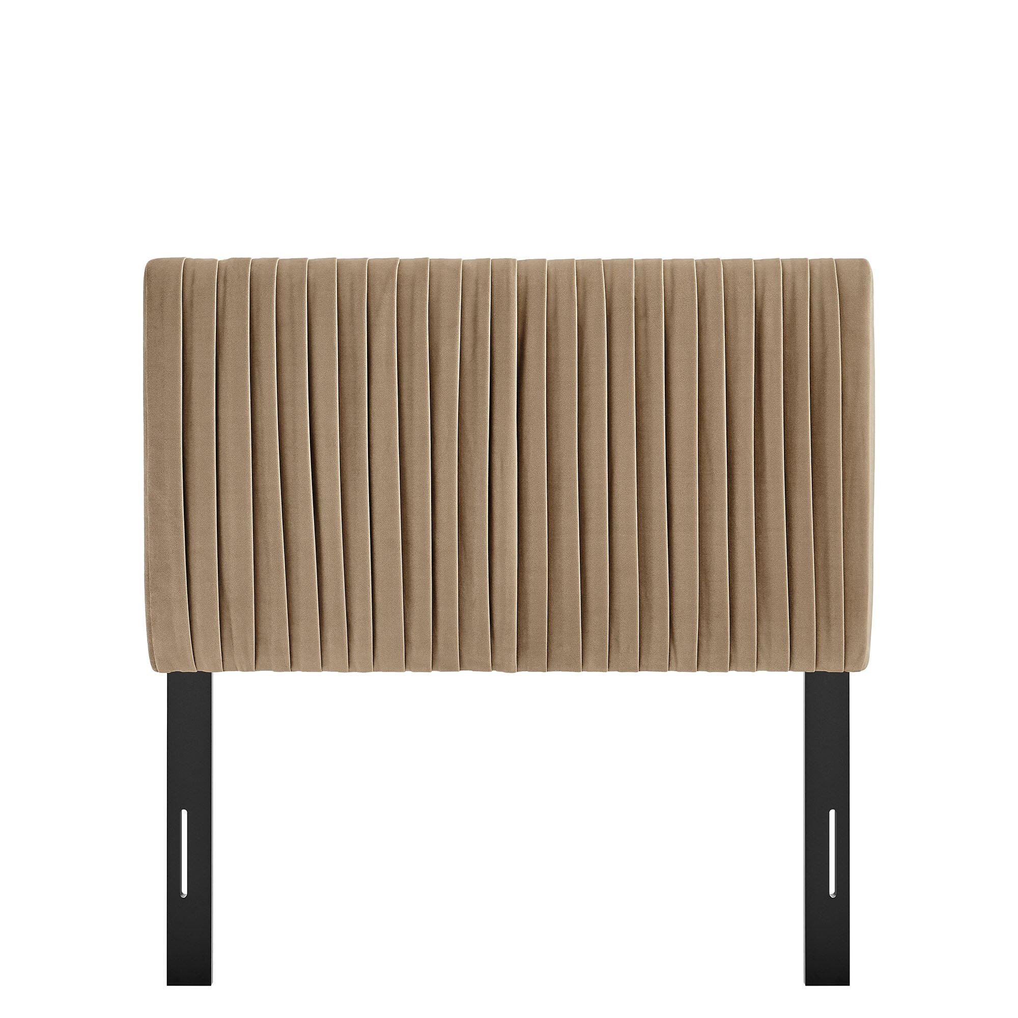 Modway Eloise Ruched Twin Headboard, Taupe, large