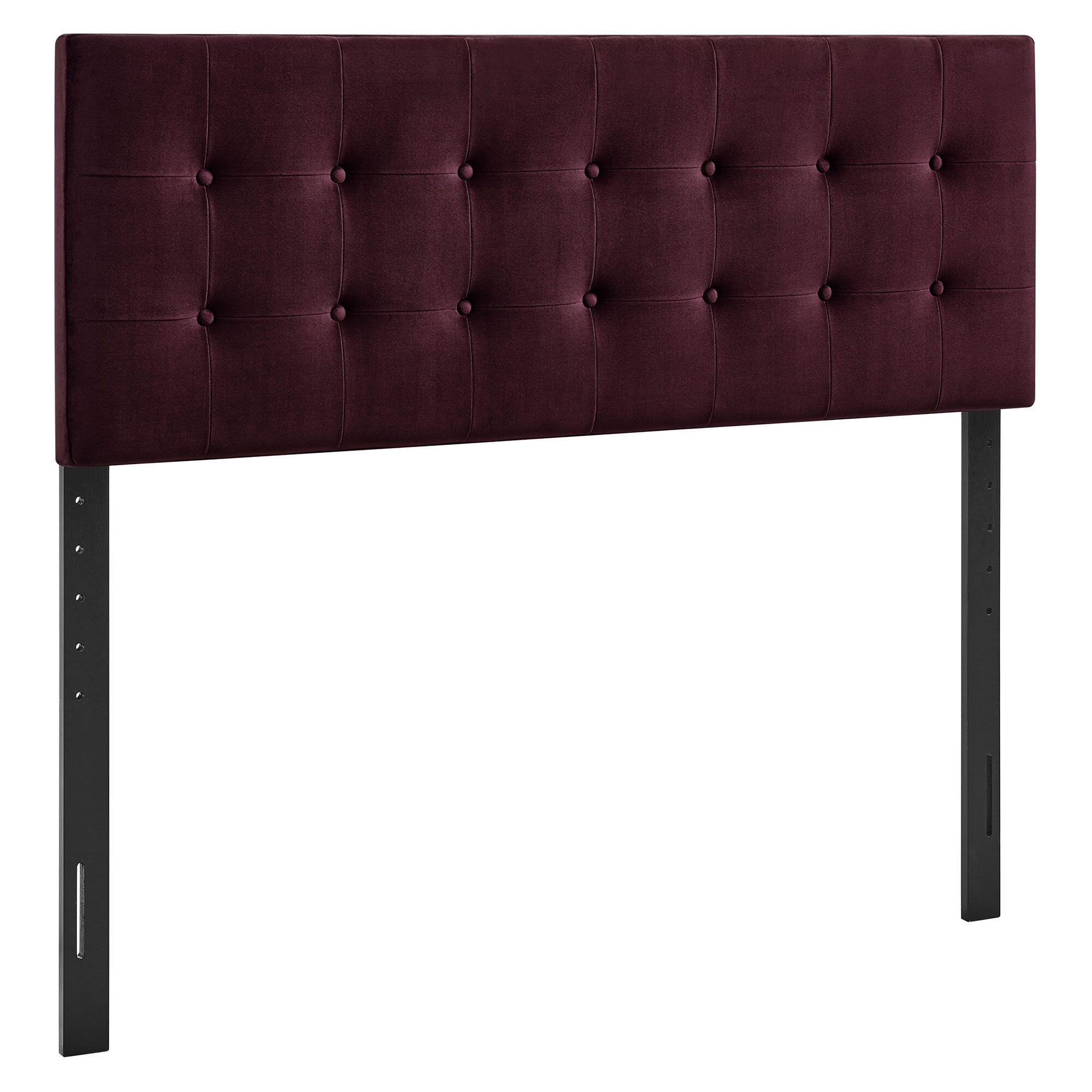Modway Emily Tufted Full Headboard, Mulberry, large