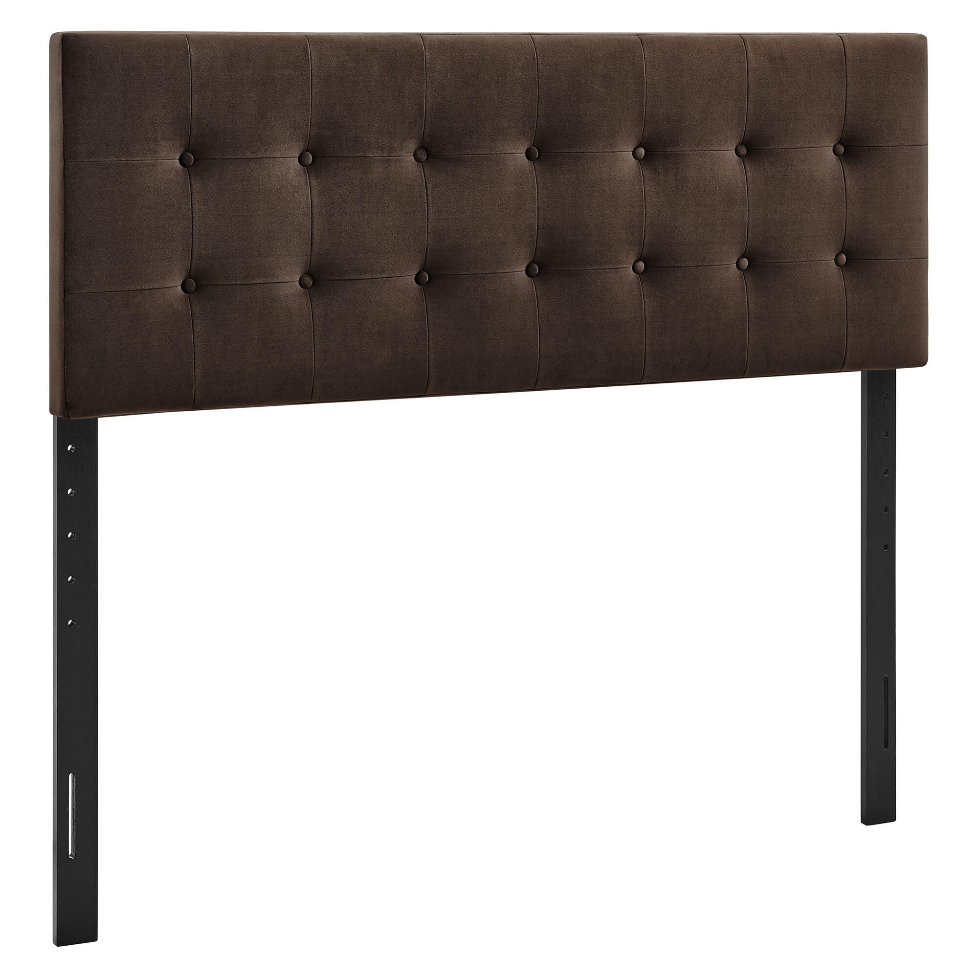 Modway Emily Tufted Full Headboard, Chocolate Brown, large