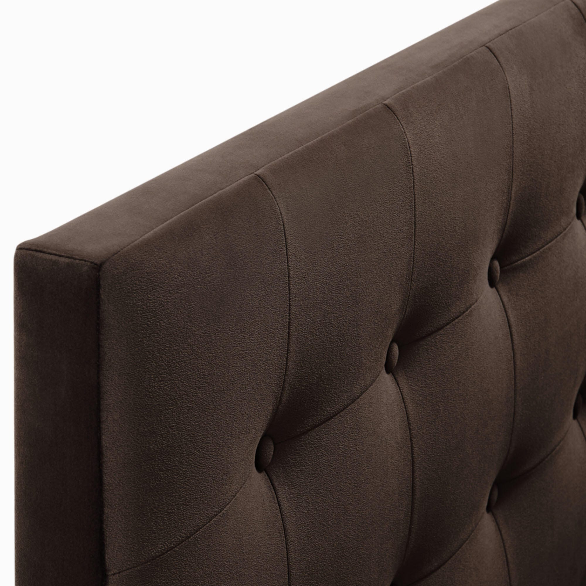 Modway Emily Tufted Queen Headboard, Chocolate Brown, large