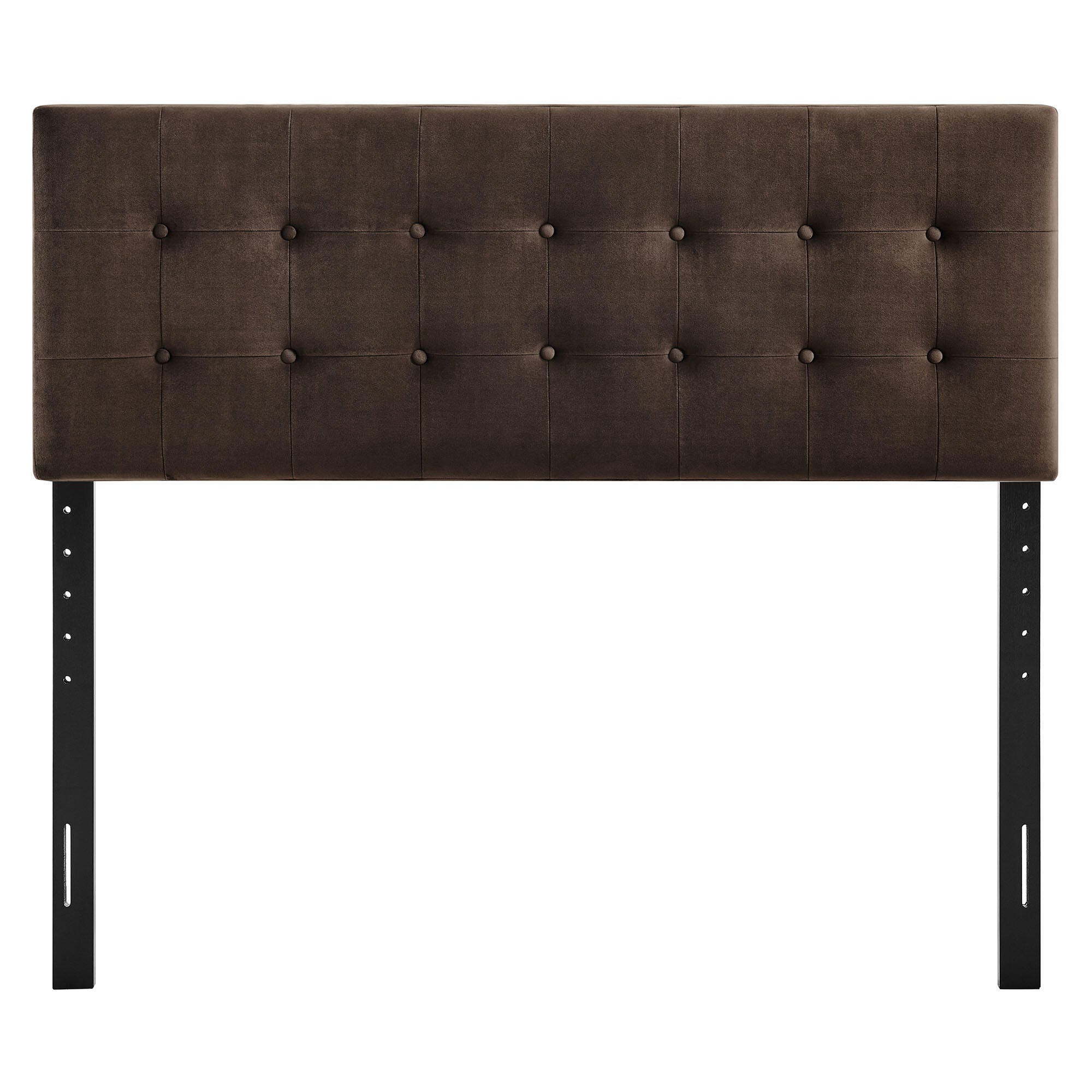 Modway Emily Tufted Queen Headboard, Chocolate Brown, large