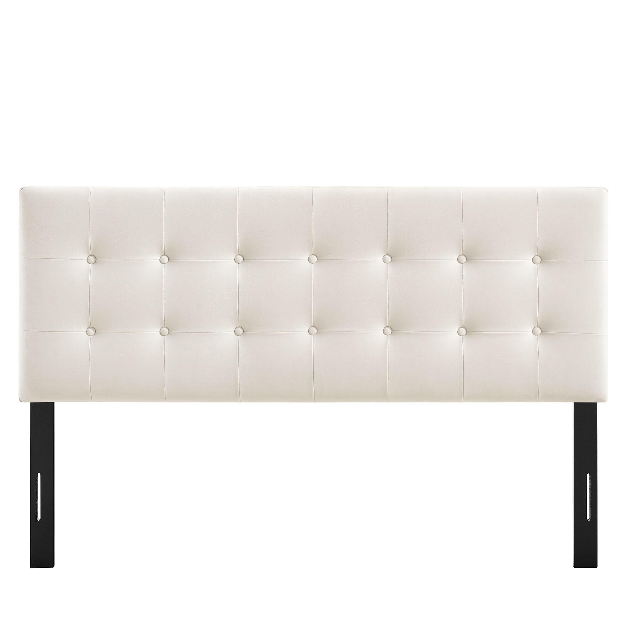 Modway Emily Tufted Queen Headboard, Alabaster, large
