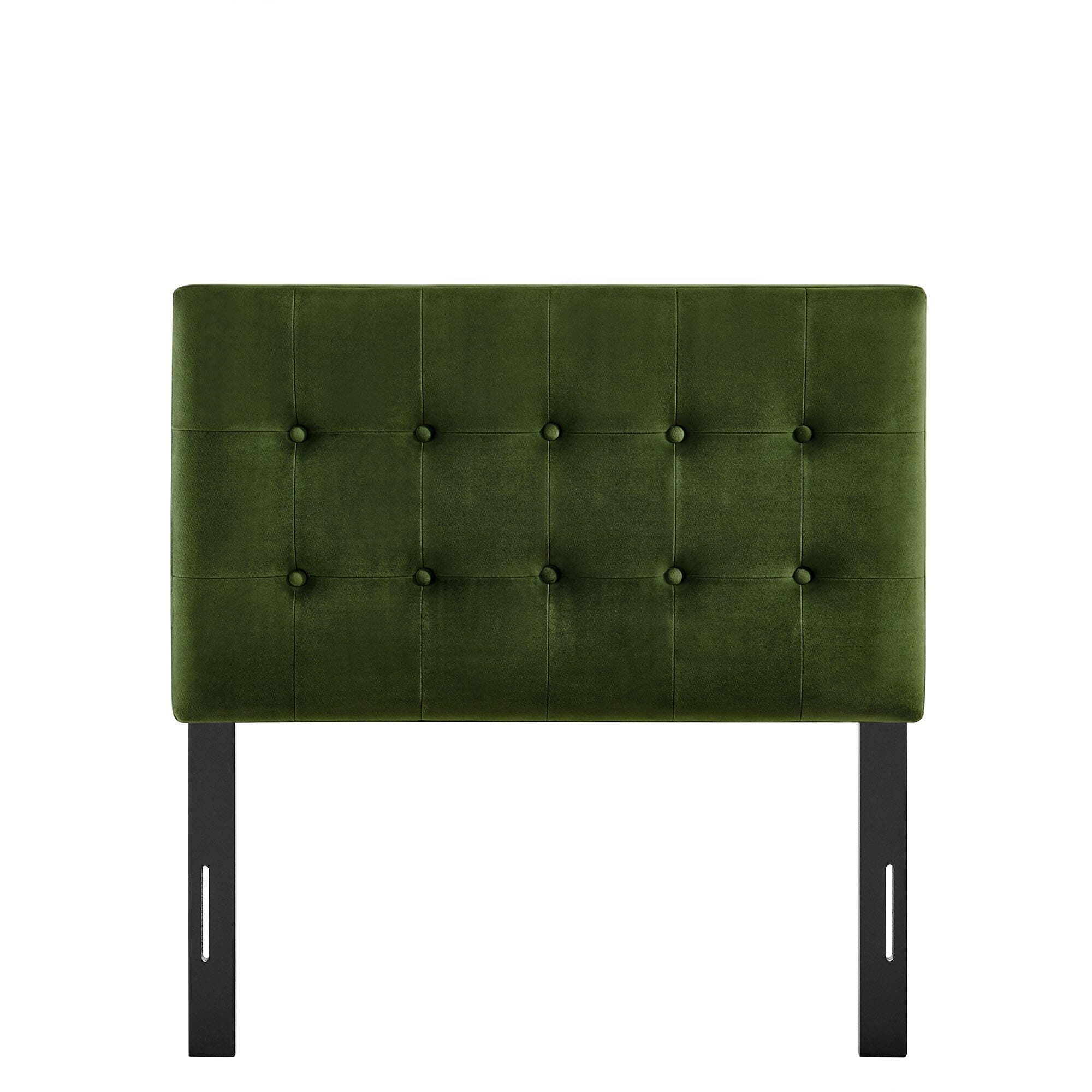 Modway Emily Tufted Twin Headboard, Moss Green, large