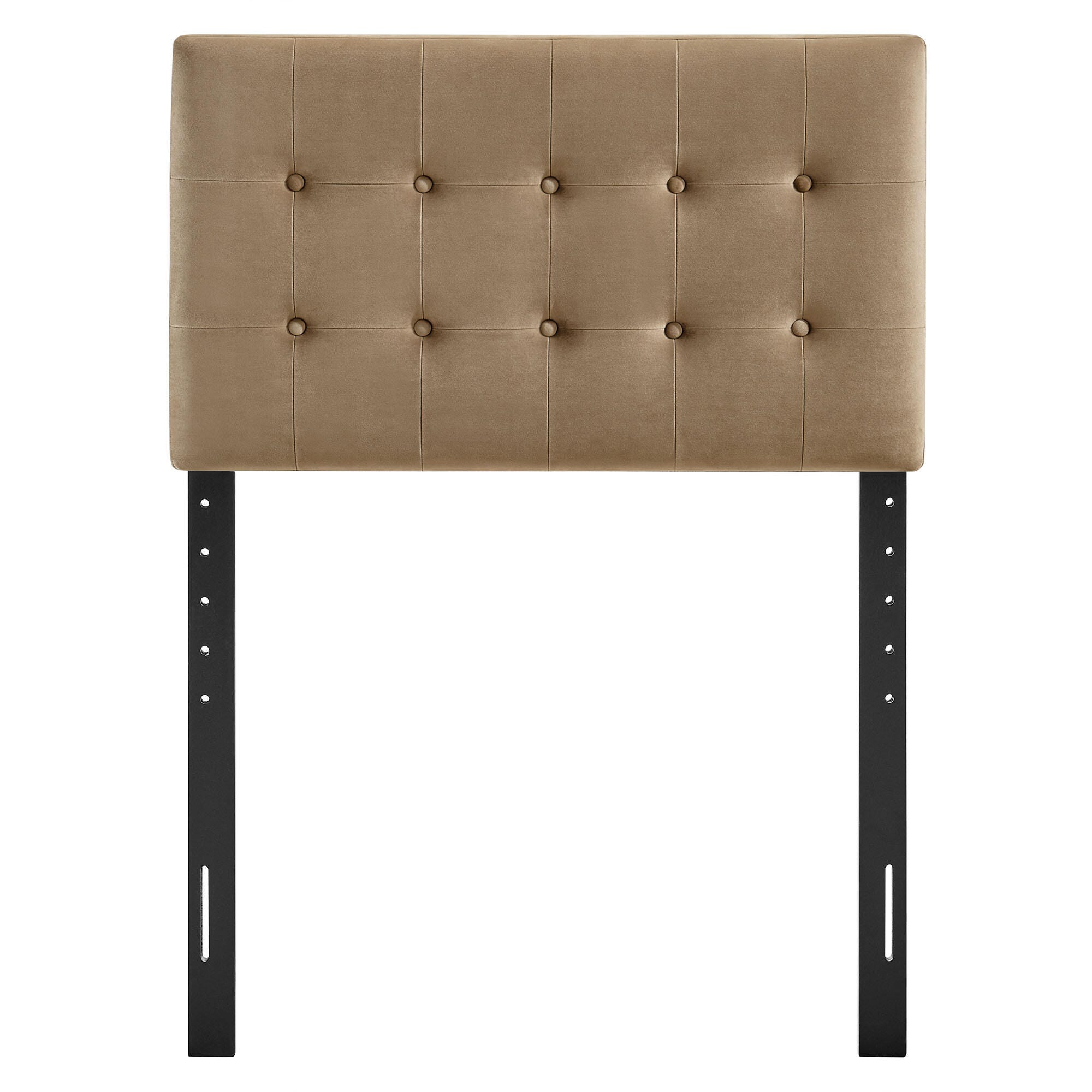Modway Emily Tufted Twin Headboard, Taupe, large