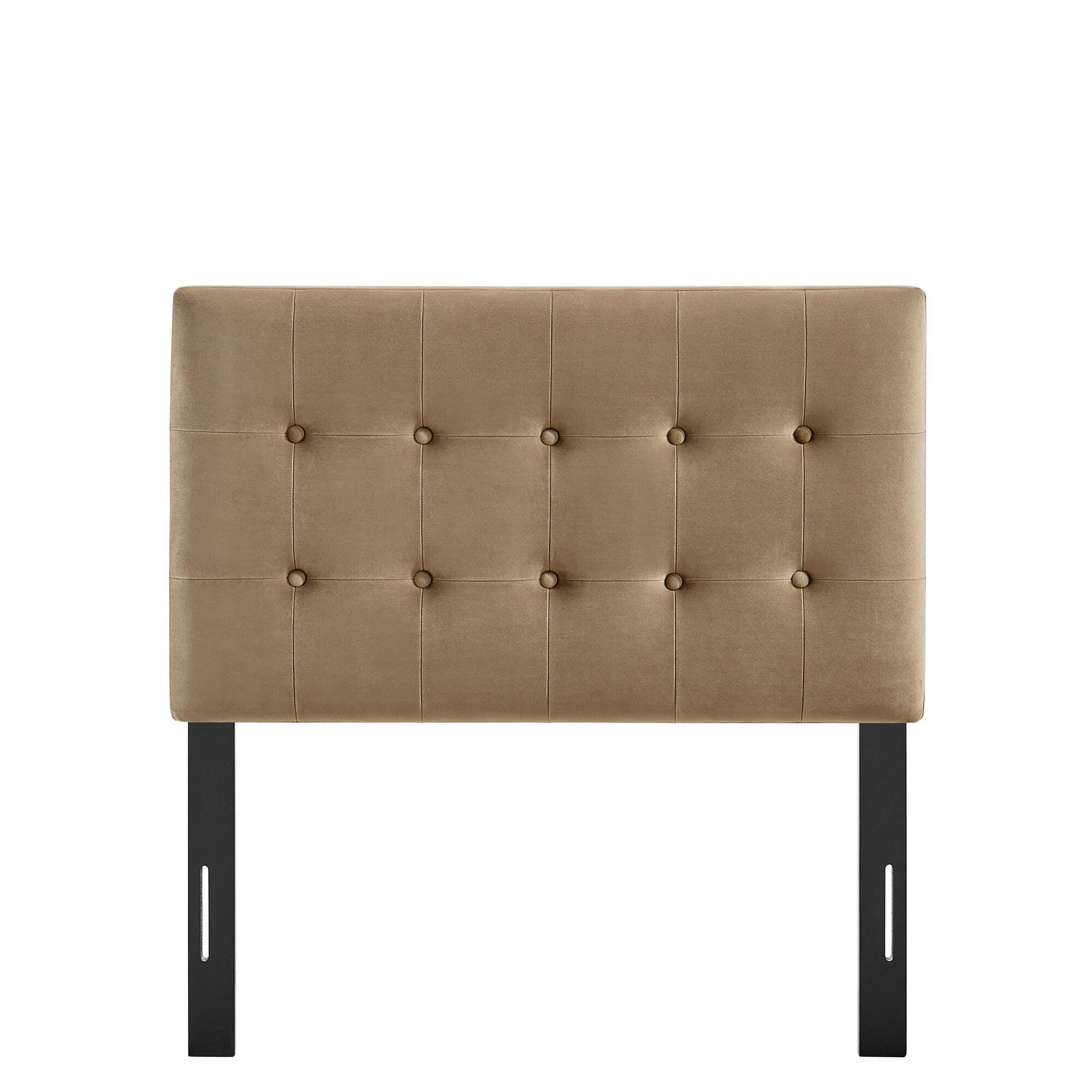 Modway Emily Tufted Twin Headboard, Taupe, large