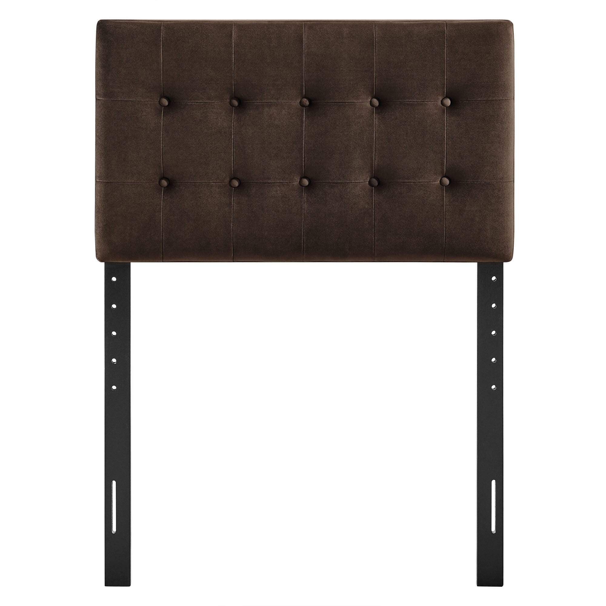 Modway Emily Tufted Twin Headboard, Chocolate Brown, large