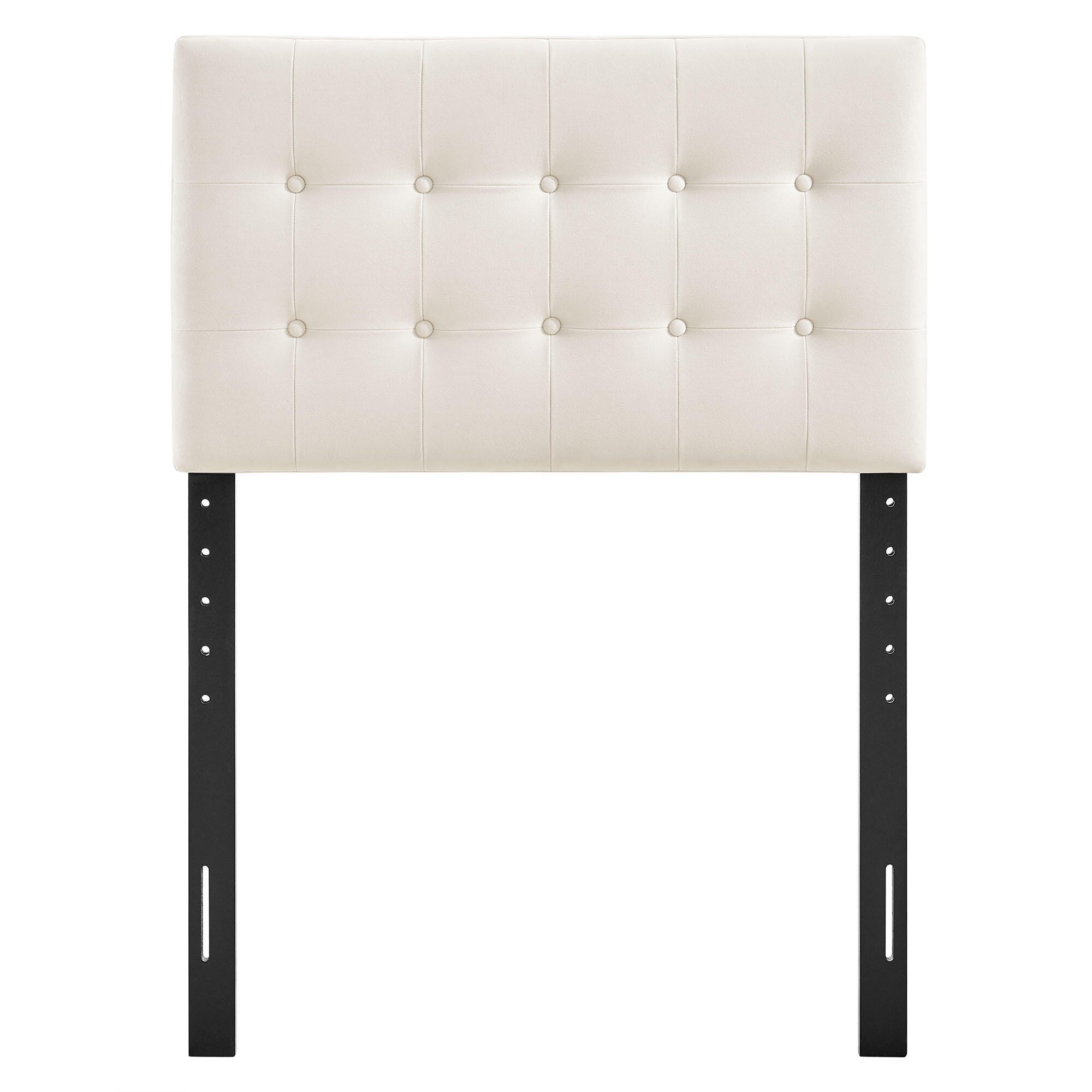 Modway Emily Tufted Twin Headboard, Alabaster, large