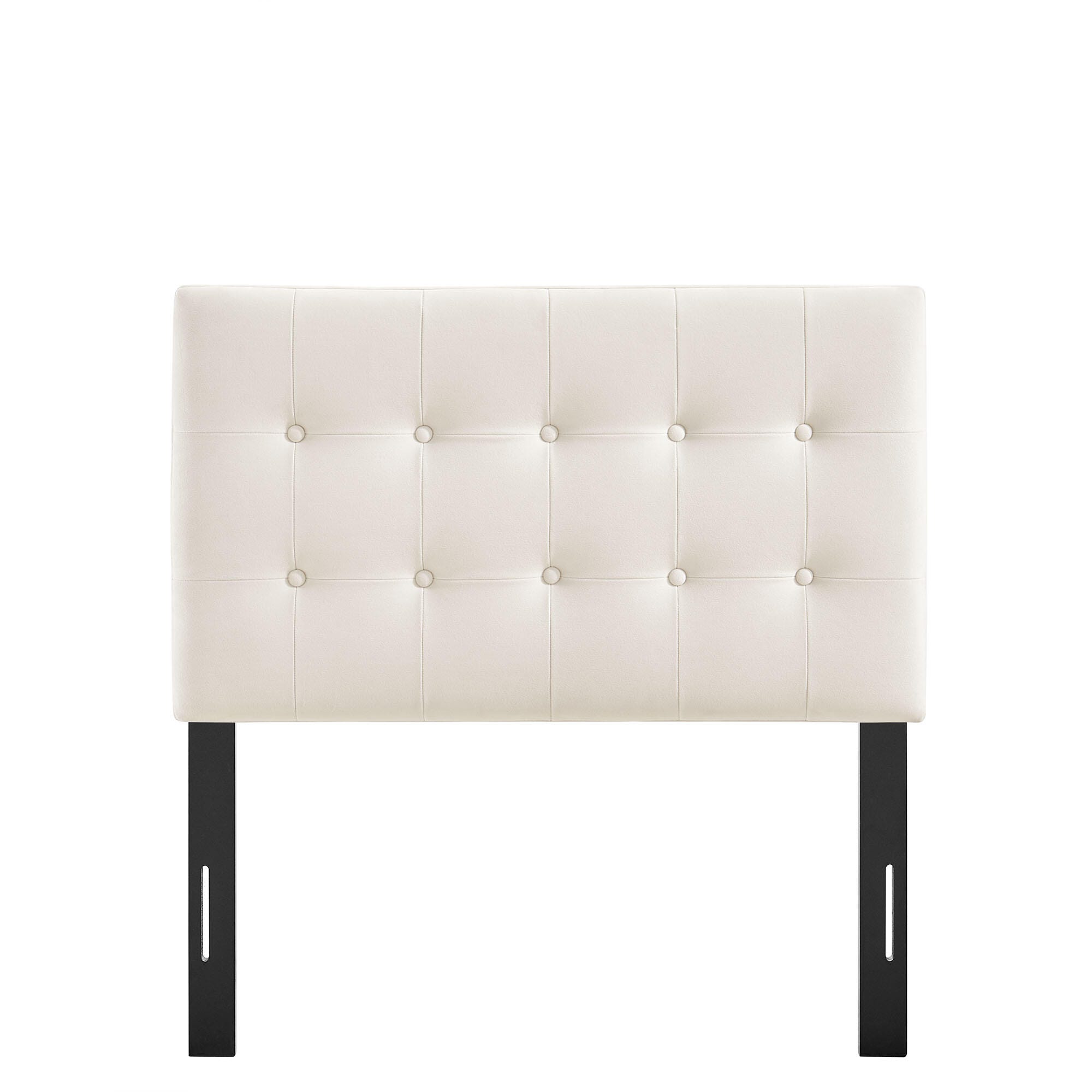 Modway Emily Tufted Twin Headboard, Alabaster, large
