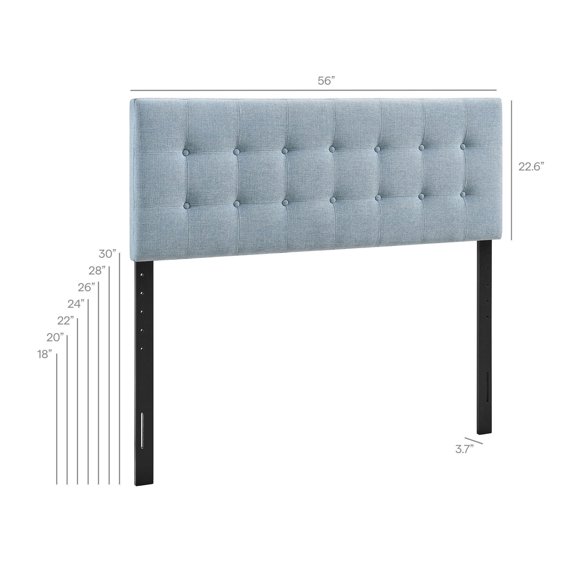 Modway Emily Upholstered Full Headboard, Sky Blue, large