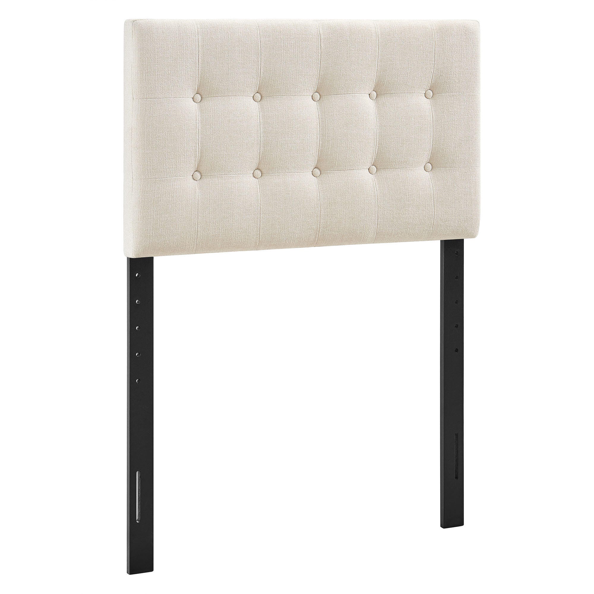 Modway Emily Upholstered Twin Headboard, Ecru, large
