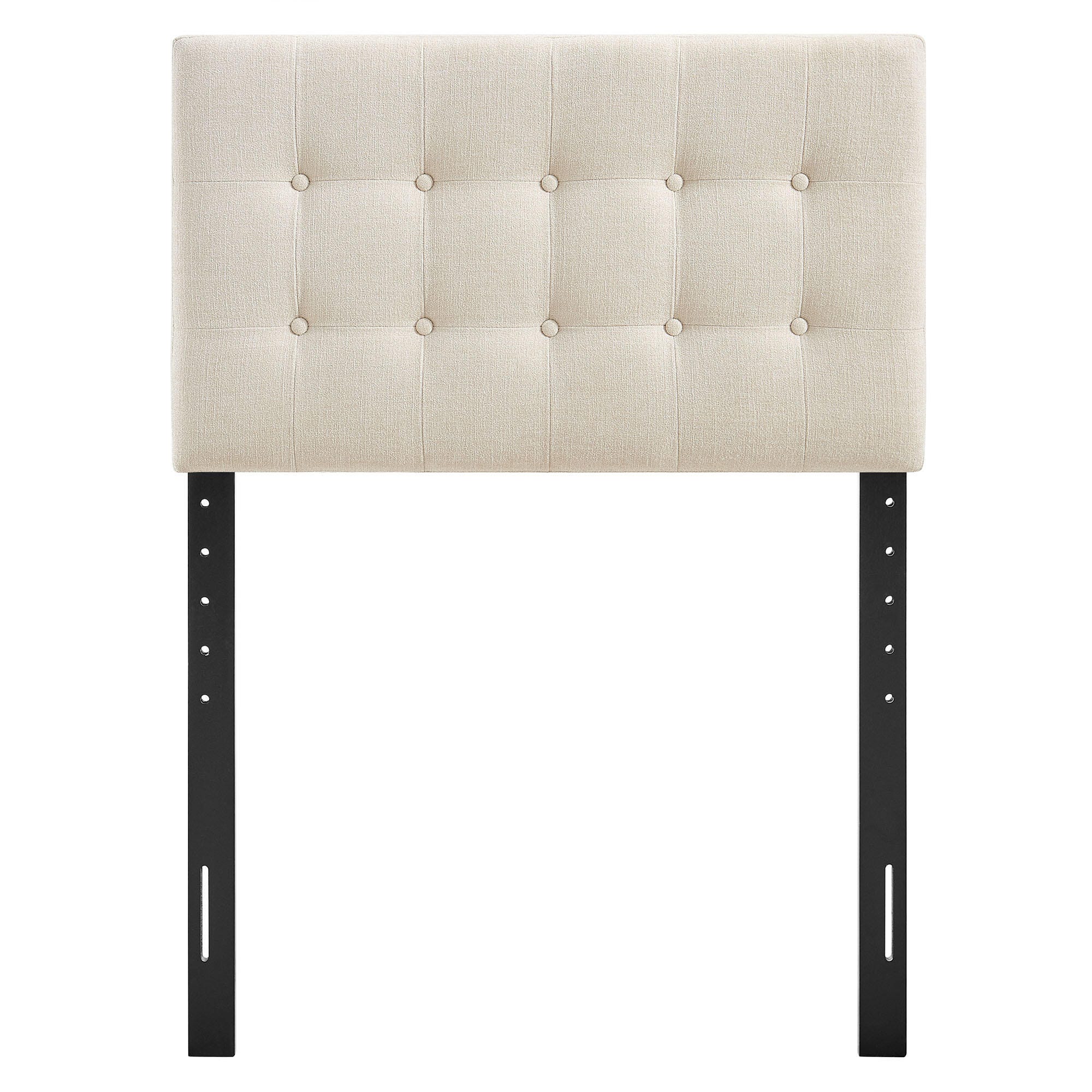 Modway Emily Upholstered Twin Headboard, Ecru, large