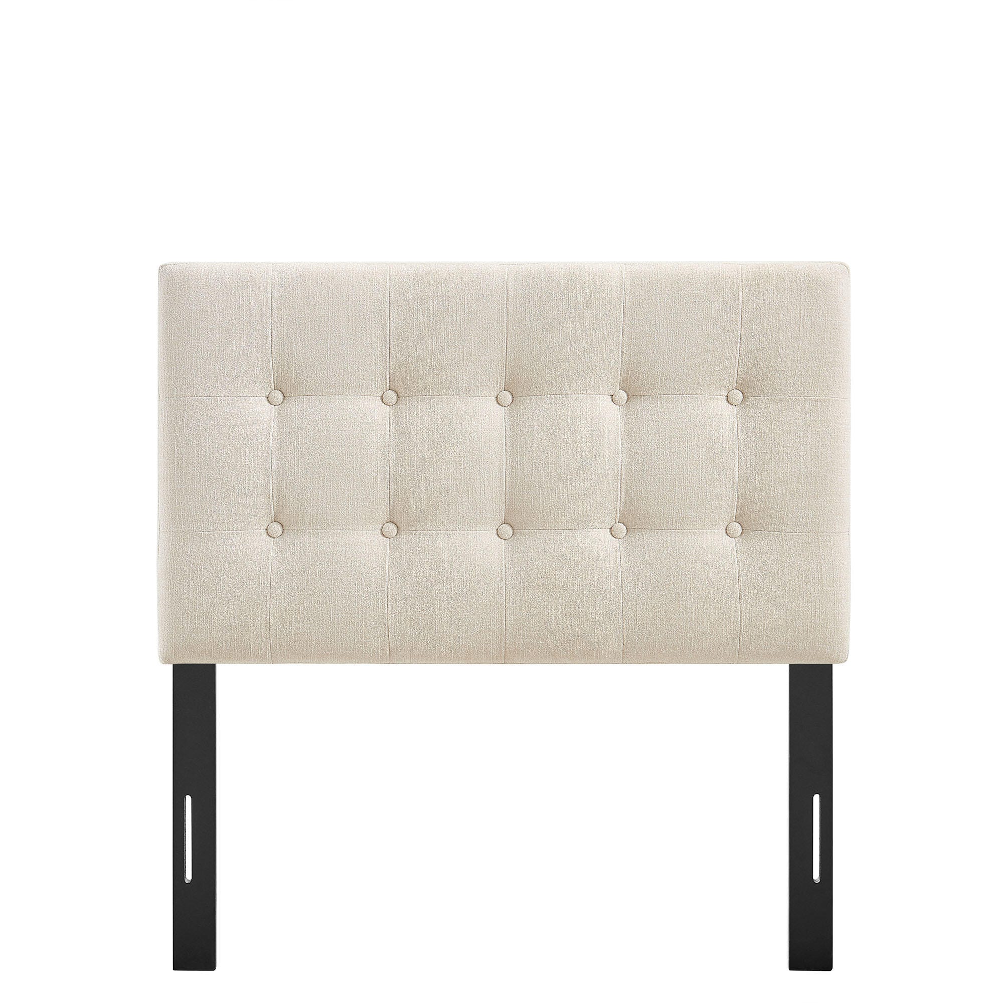 Modway Emily Upholstered Twin Headboard, Ecru, large