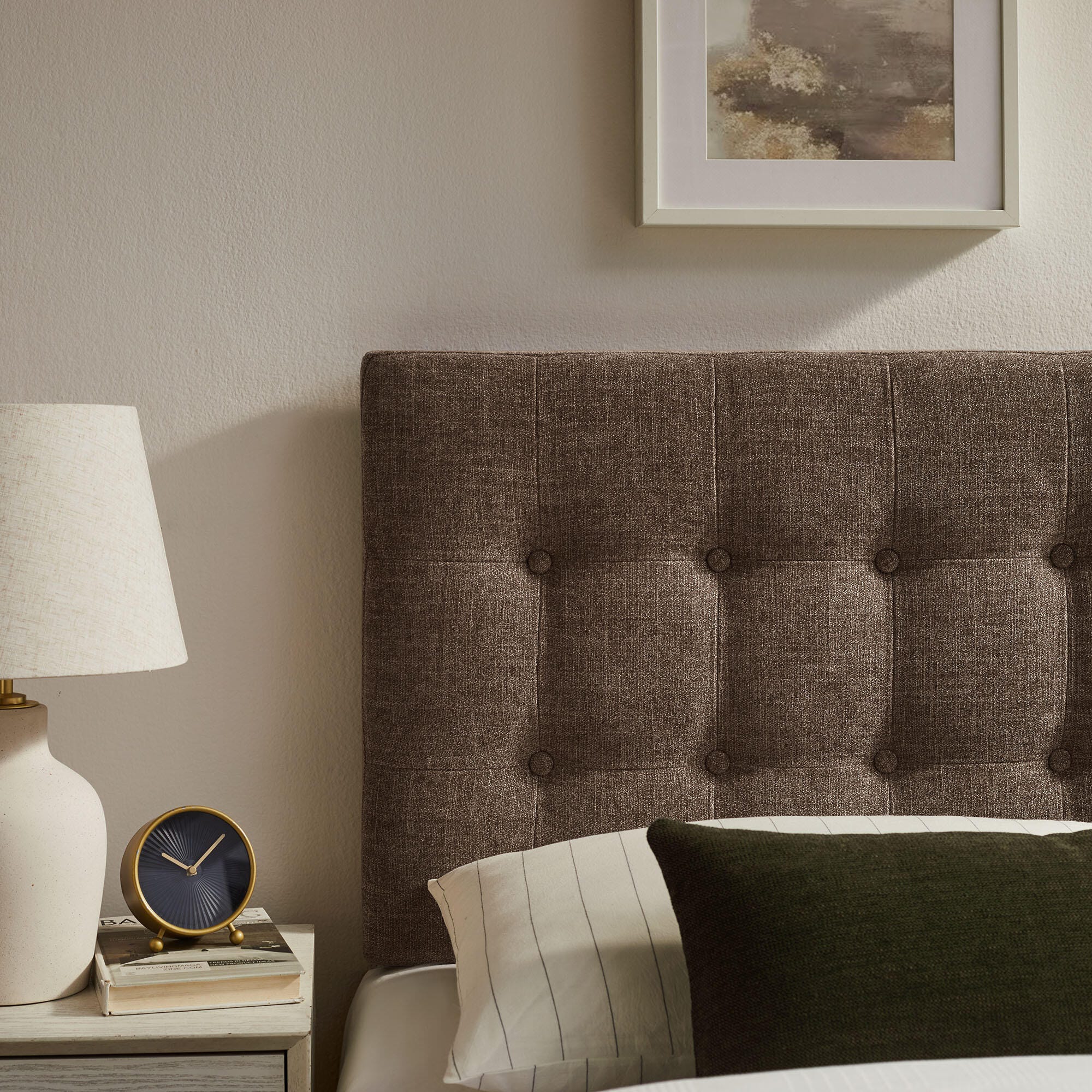 Modway Emily Upholstered Twin Headboard, Mocha, large