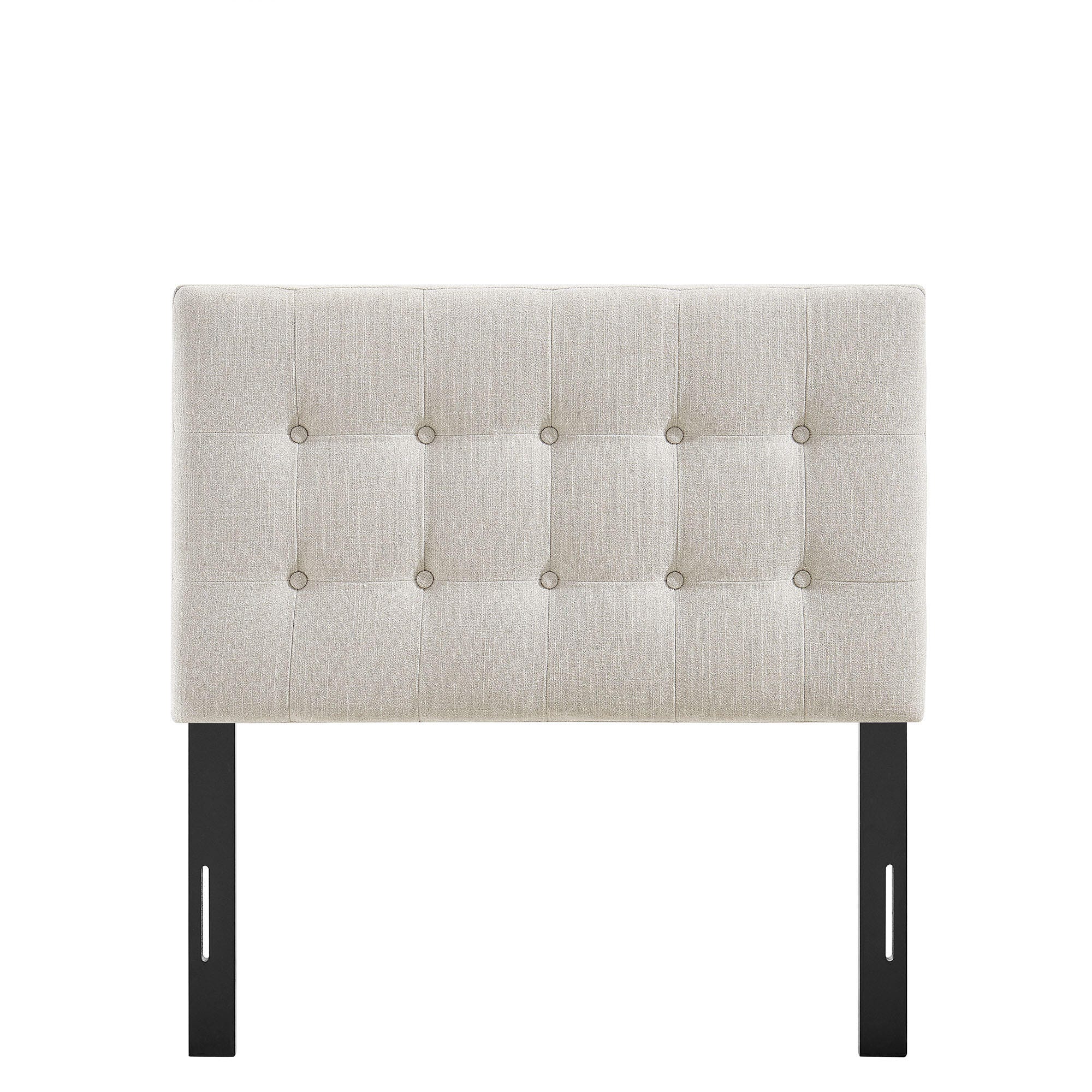 Modway Emily Upholstered Twin Headboard, Beige, large