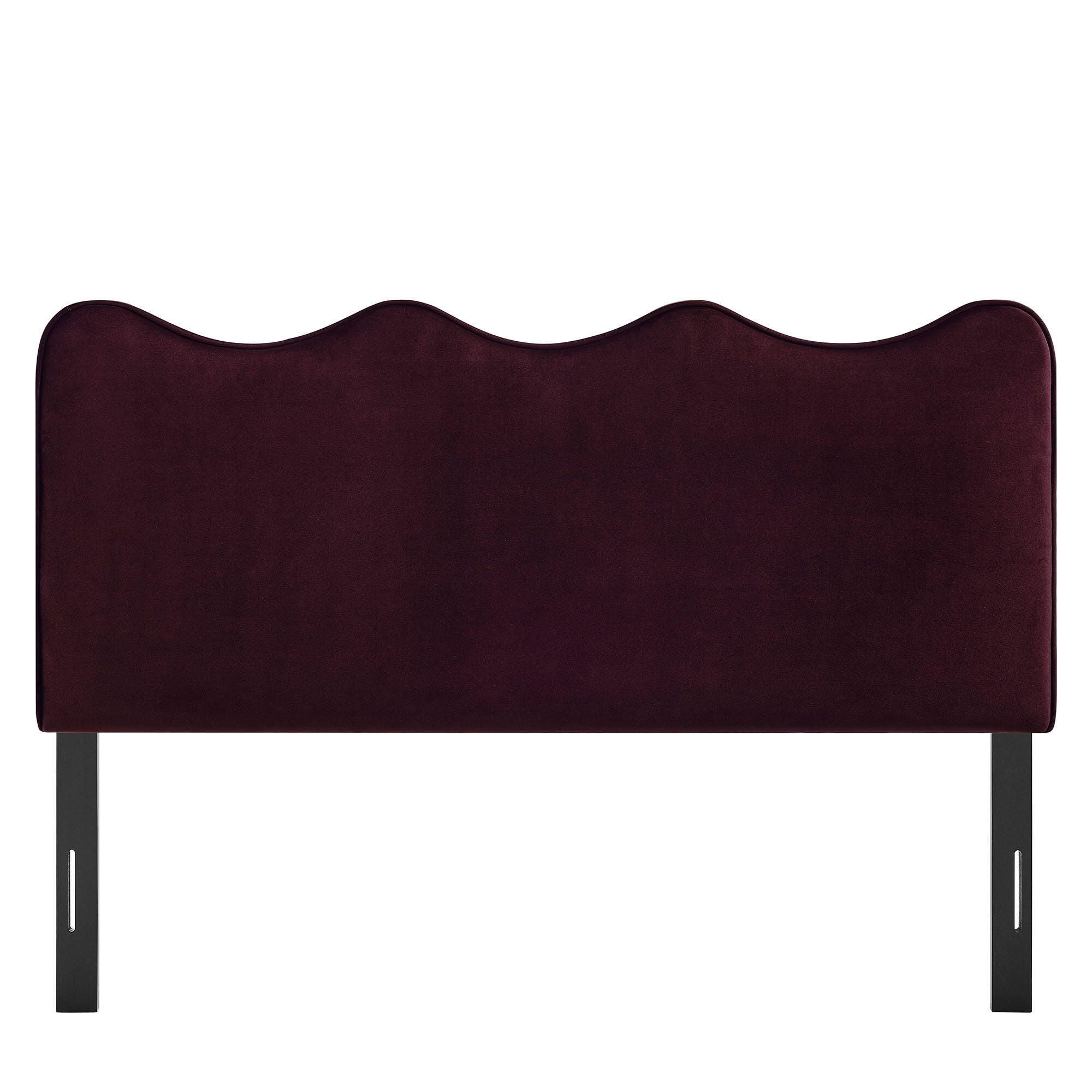 Modway Athena Scalloped Full Headboard, Mulberry, large
