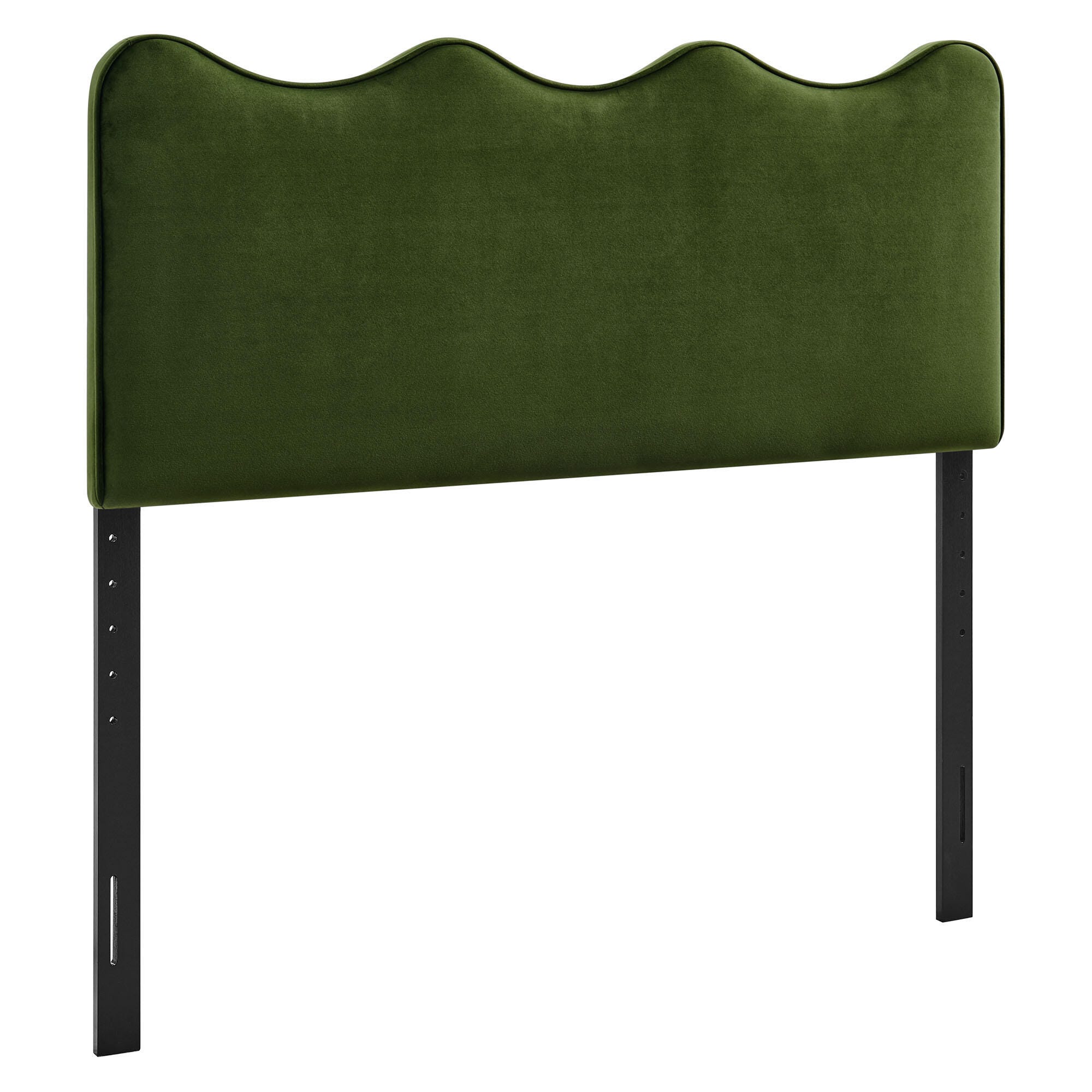 Modway Athena Scalloped Full Headboard, Moss Green, large