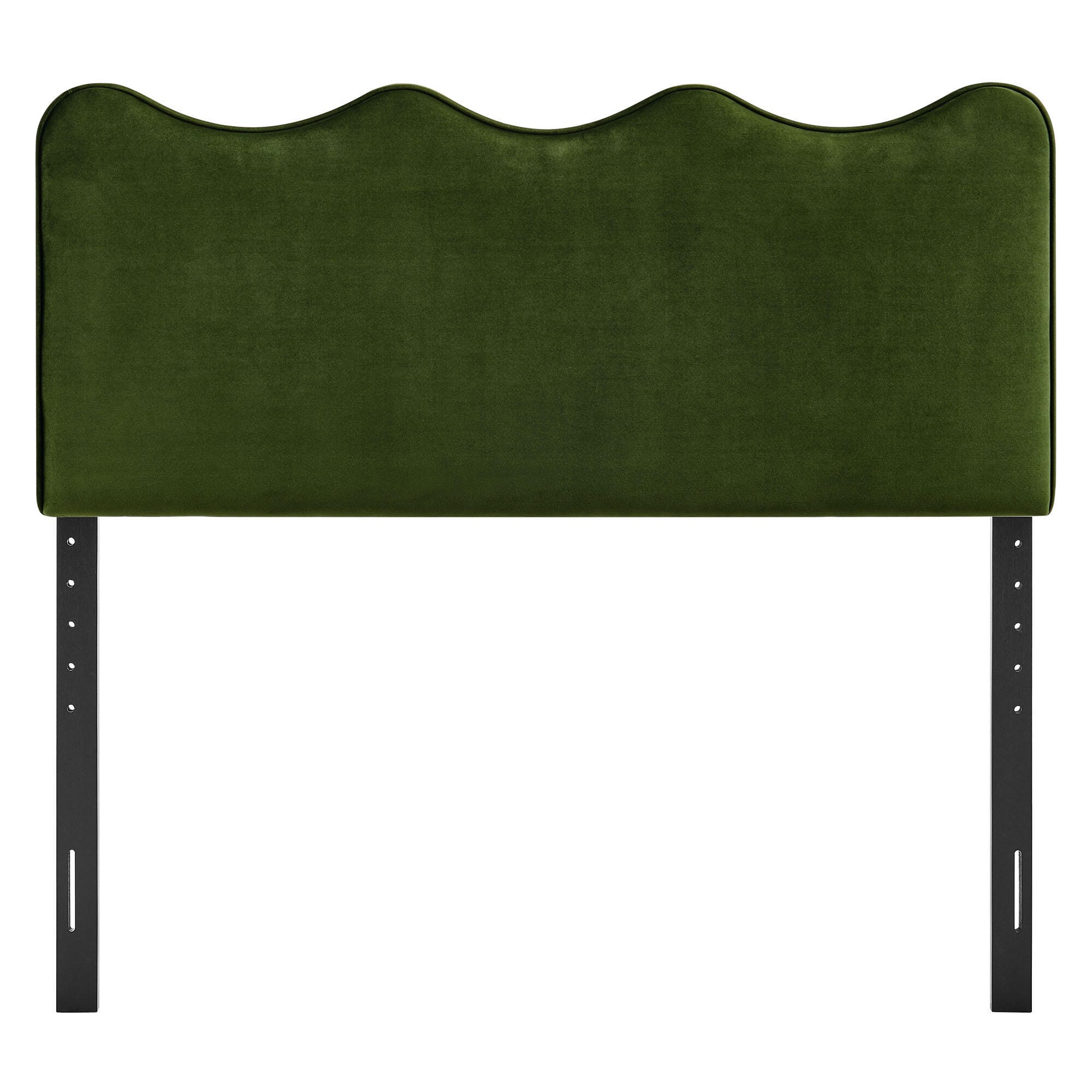 Modway Athena Scalloped Full Headboard, Moss Green, large