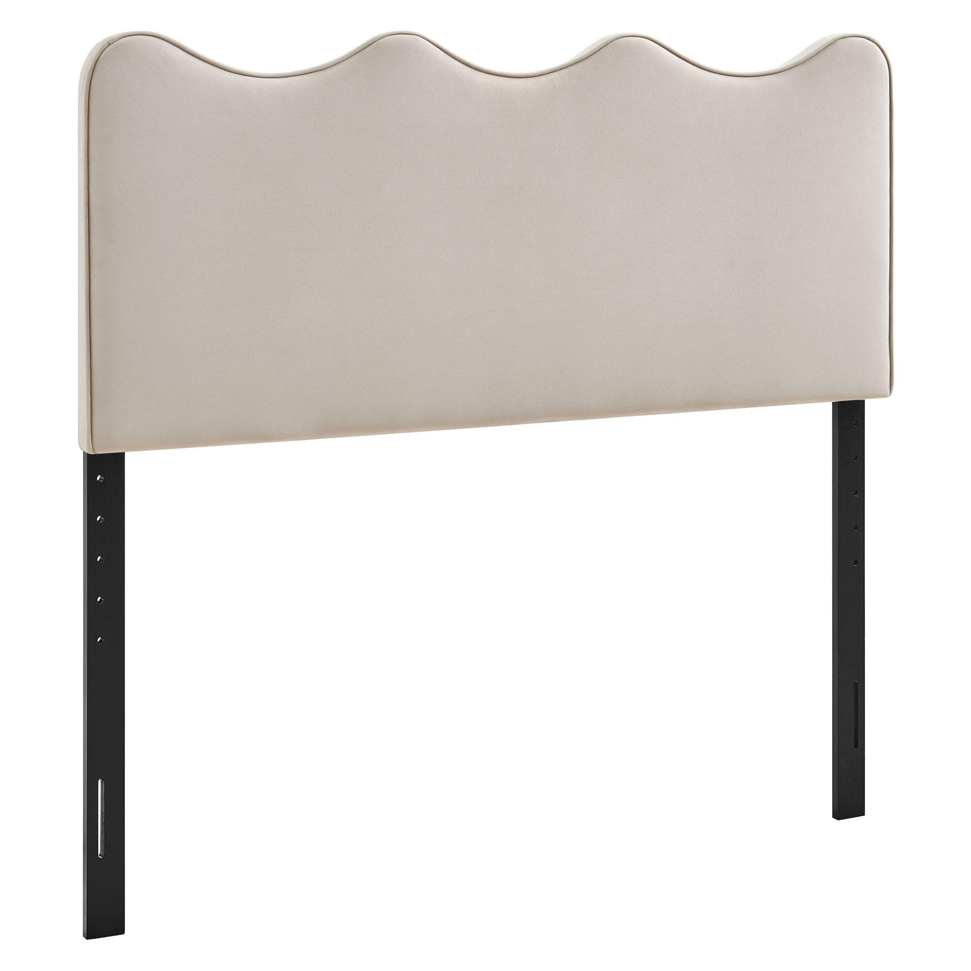 Modway Athena Scalloped Full Headboard, Beige/White, large