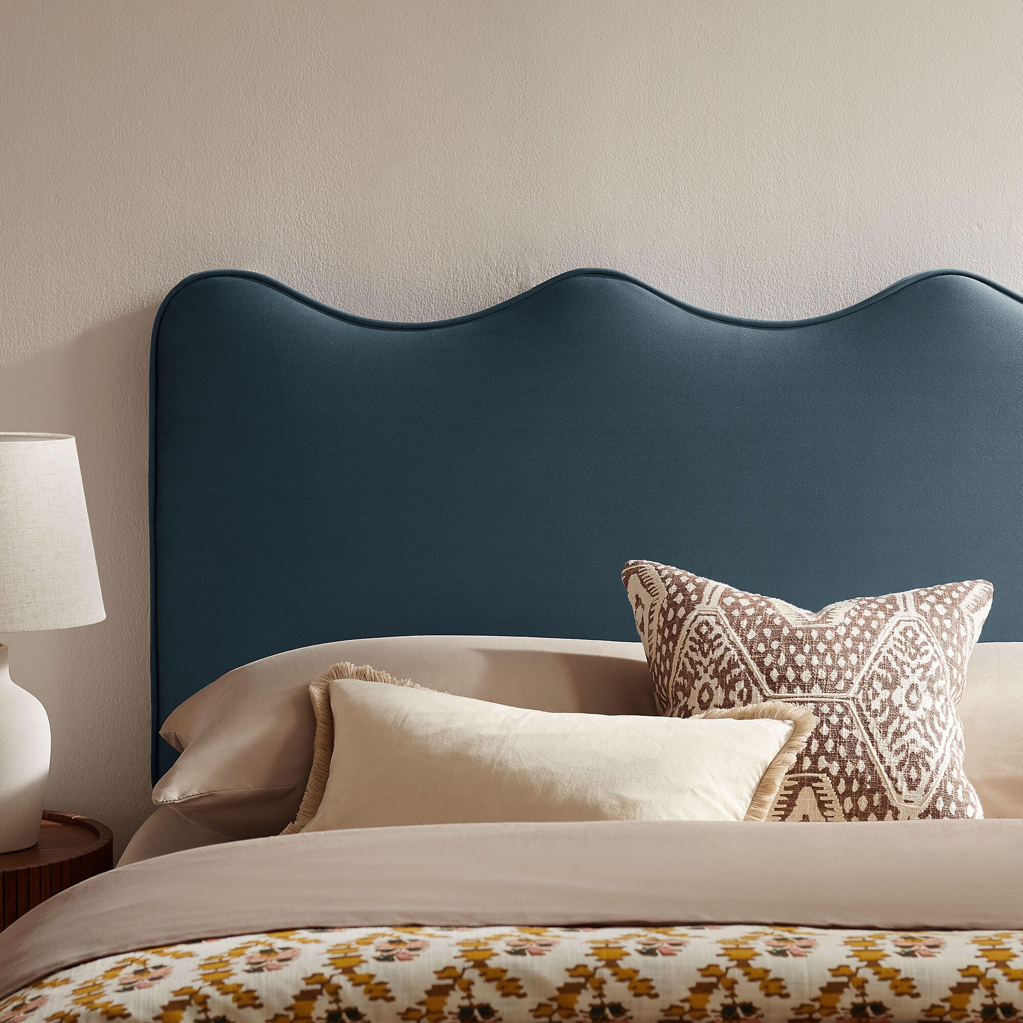 Modway Athena Scalloped King Headboard, Cadet Blue, large
