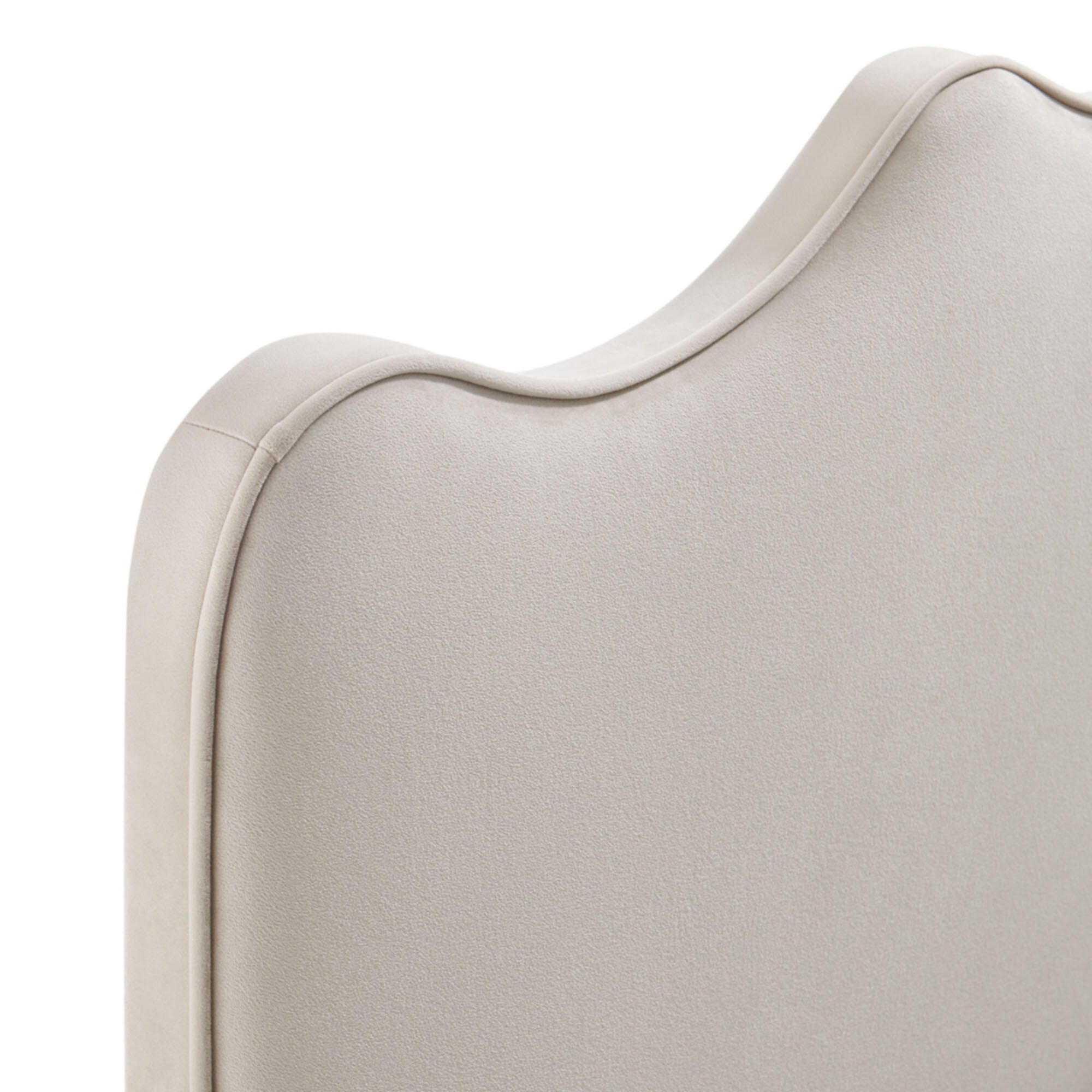 Modway Athena Scalloped King Headboard, Beige/White, large