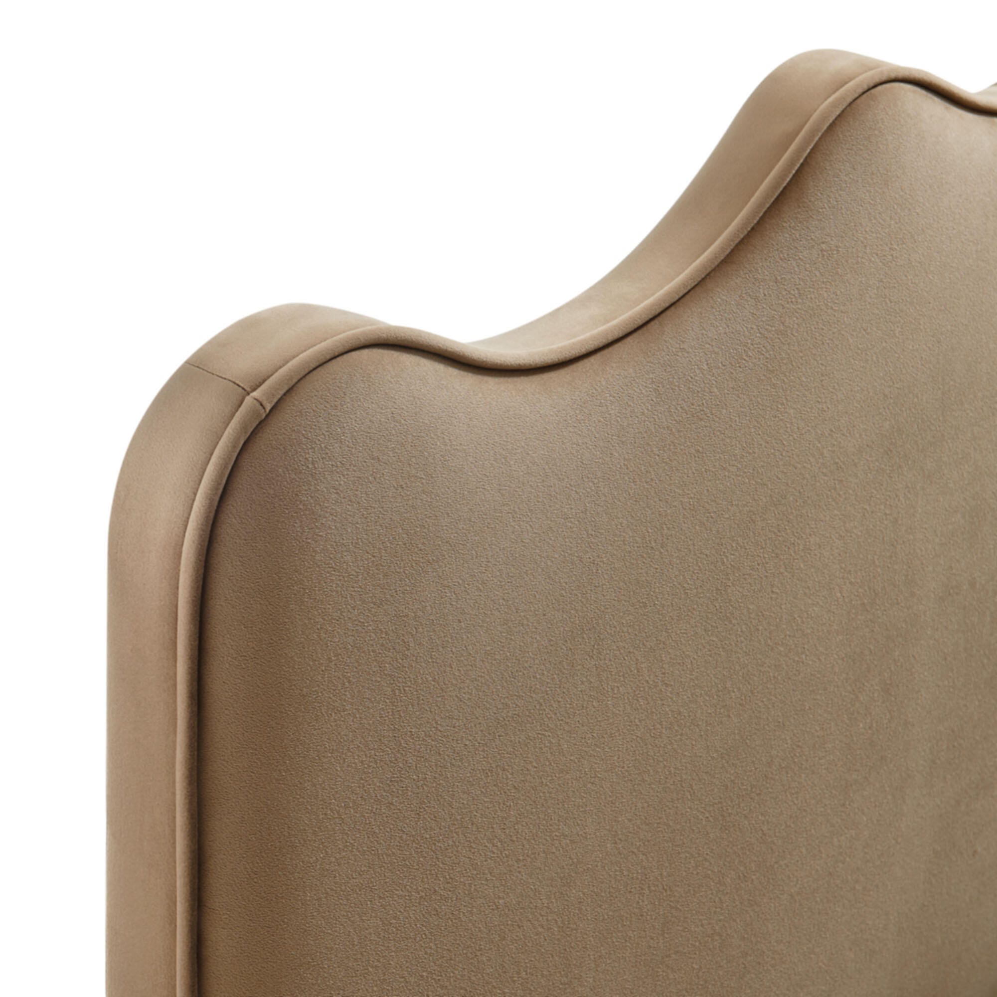 Modway Athena Scalloped King Headboard, Taupe, large