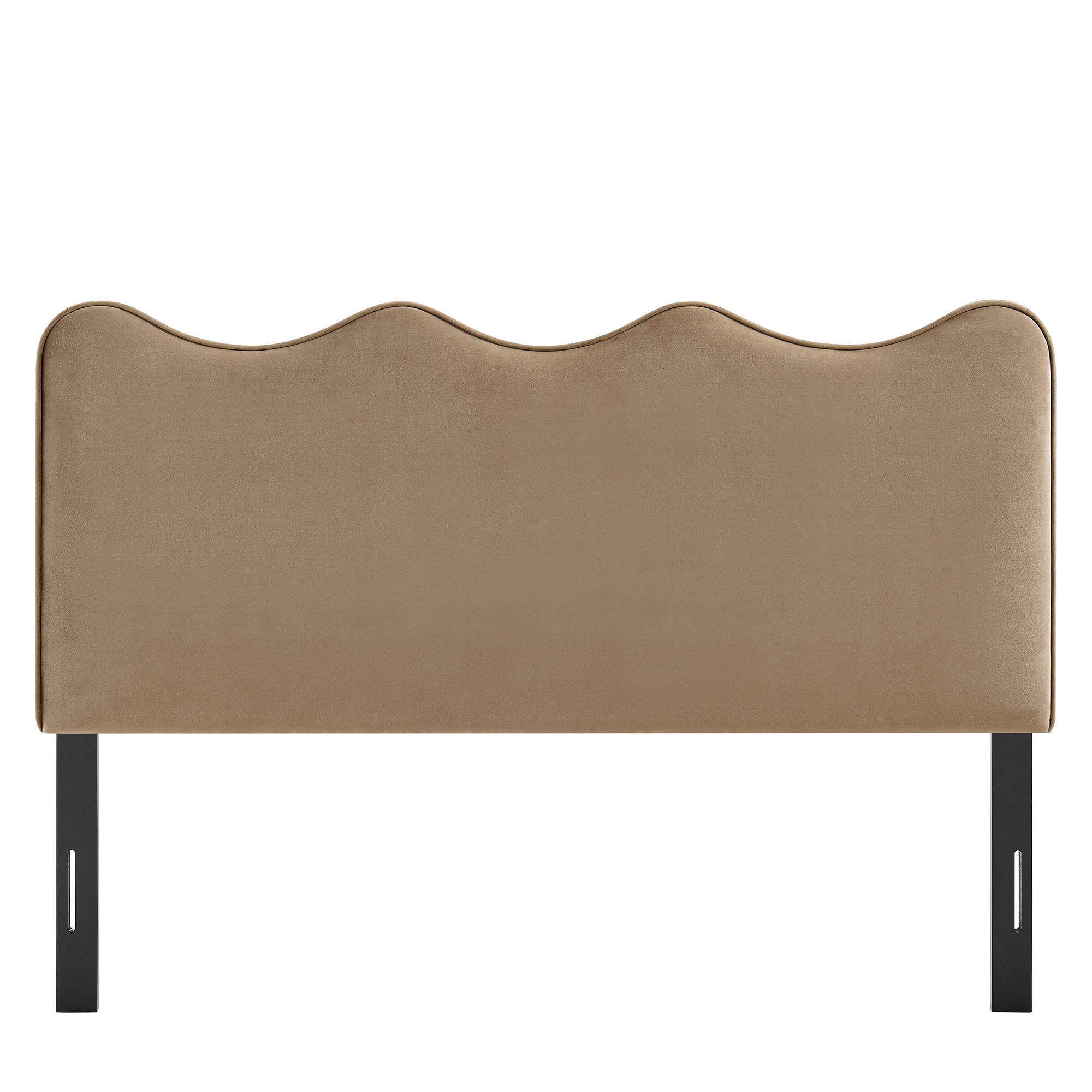 Modway Athena Scalloped King Headboard, Taupe, large