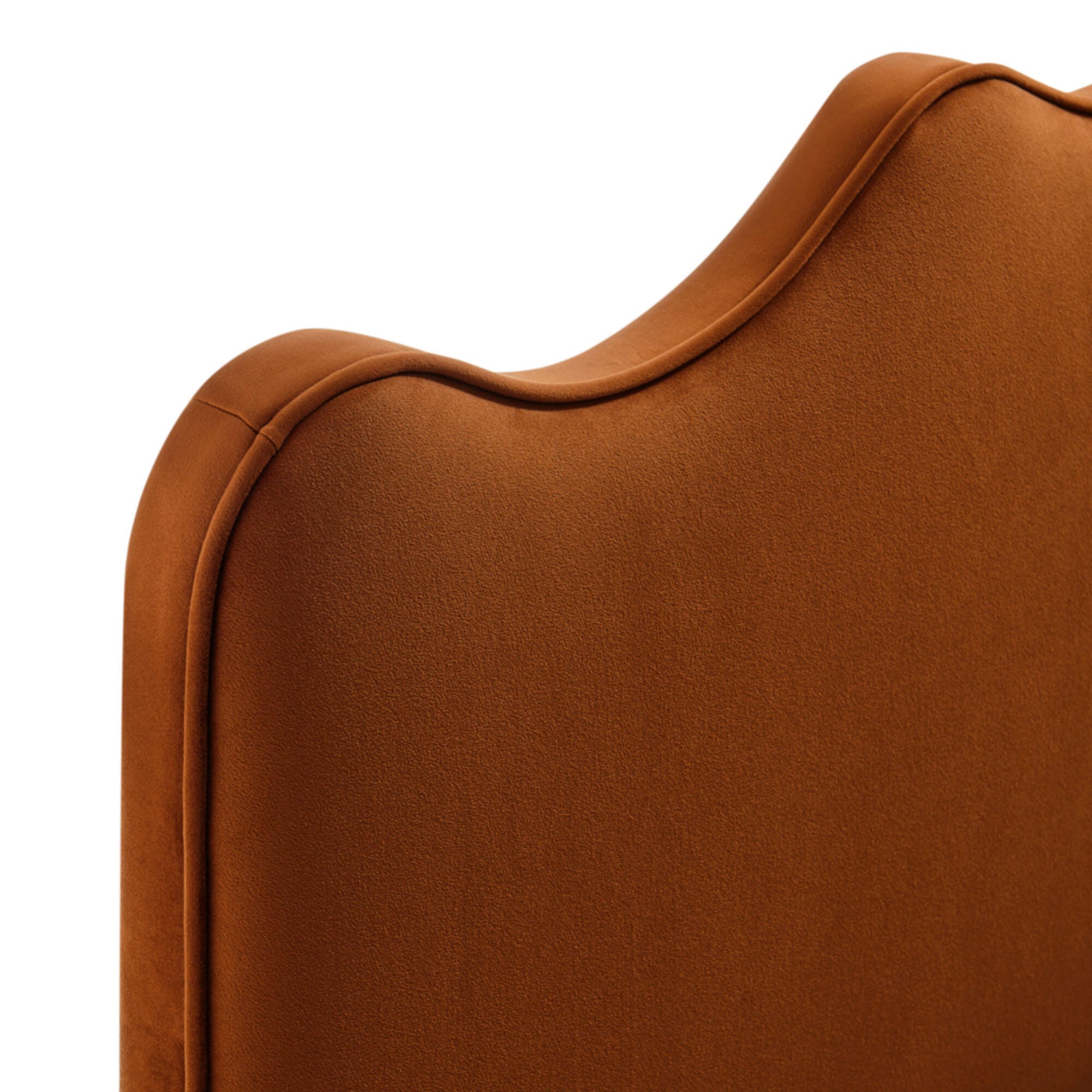 Modway Athena Scalloped Queen Headboard, Rust, large