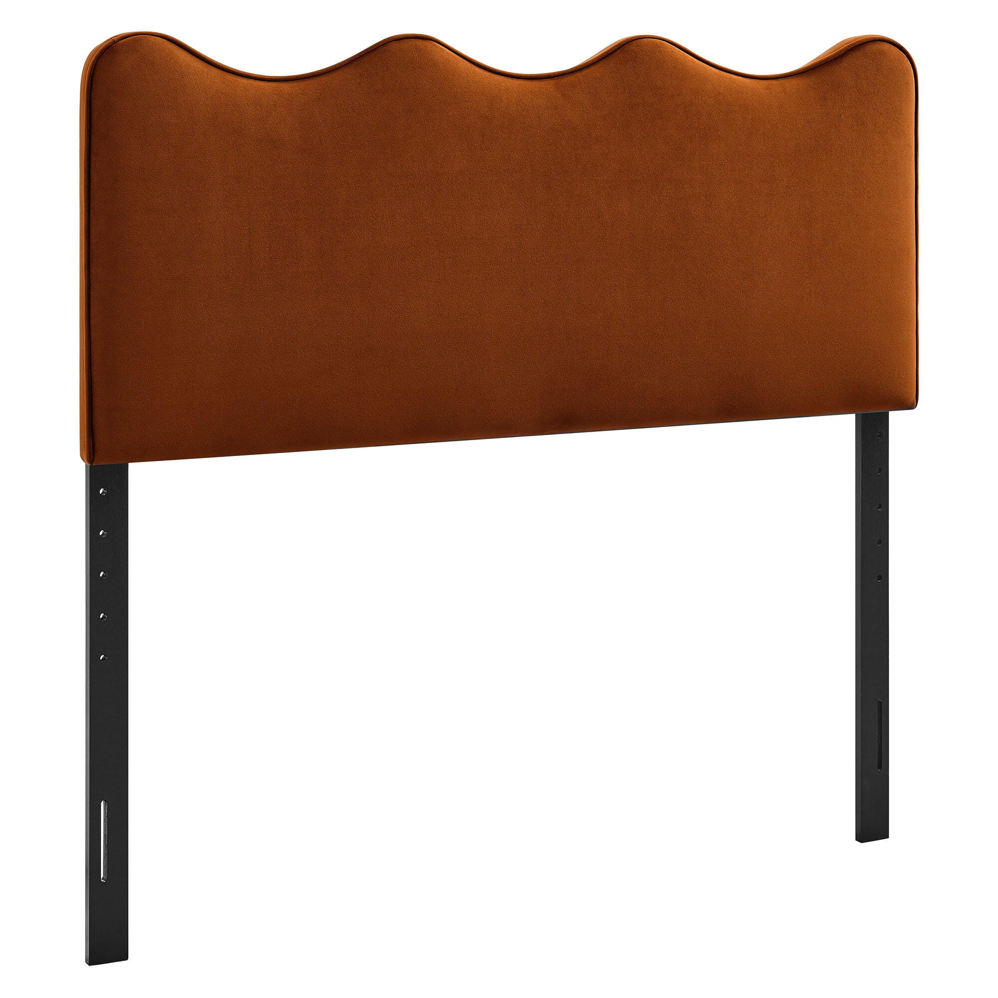 Modway Athena Scalloped Queen Headboard, Rust, large