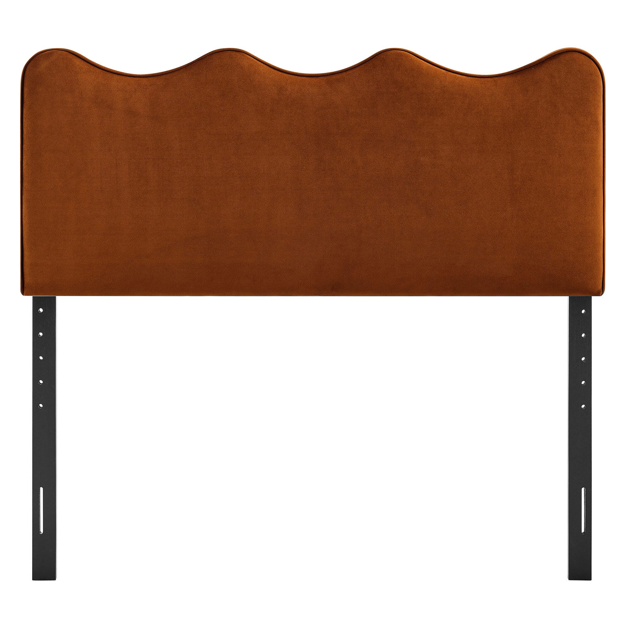Modway Athena Scalloped Queen Headboard, Rust, large
