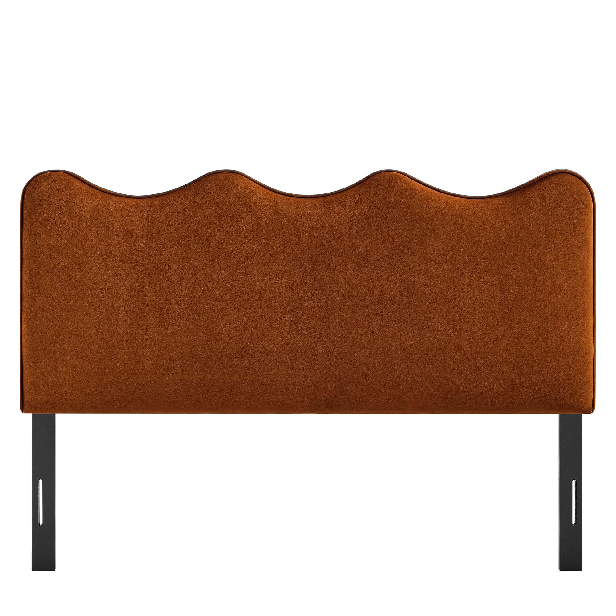 Modway Athena Scalloped Queen Headboard, Rust, large
