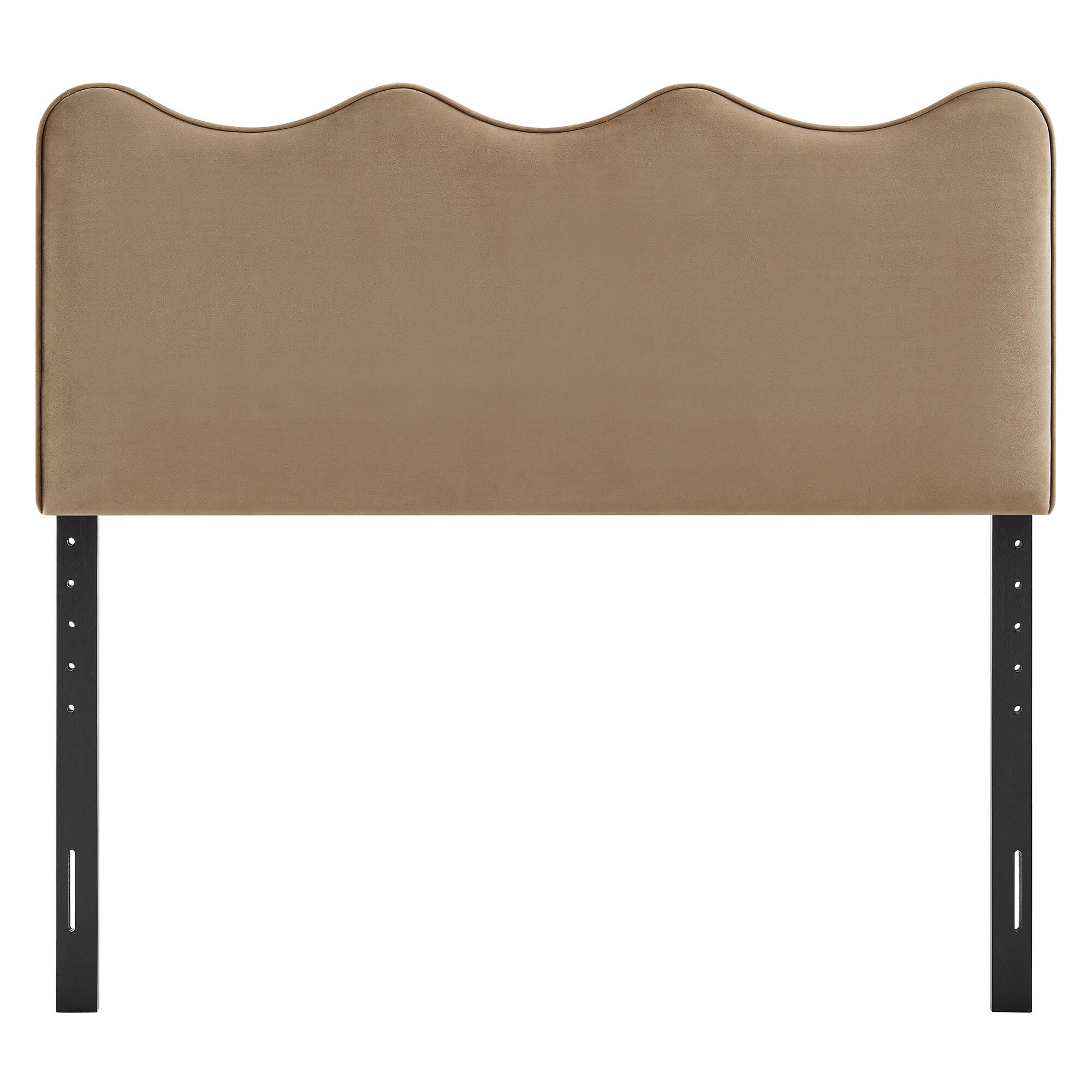 Modway Athena Scalloped Queen Headboard, Taupe, large