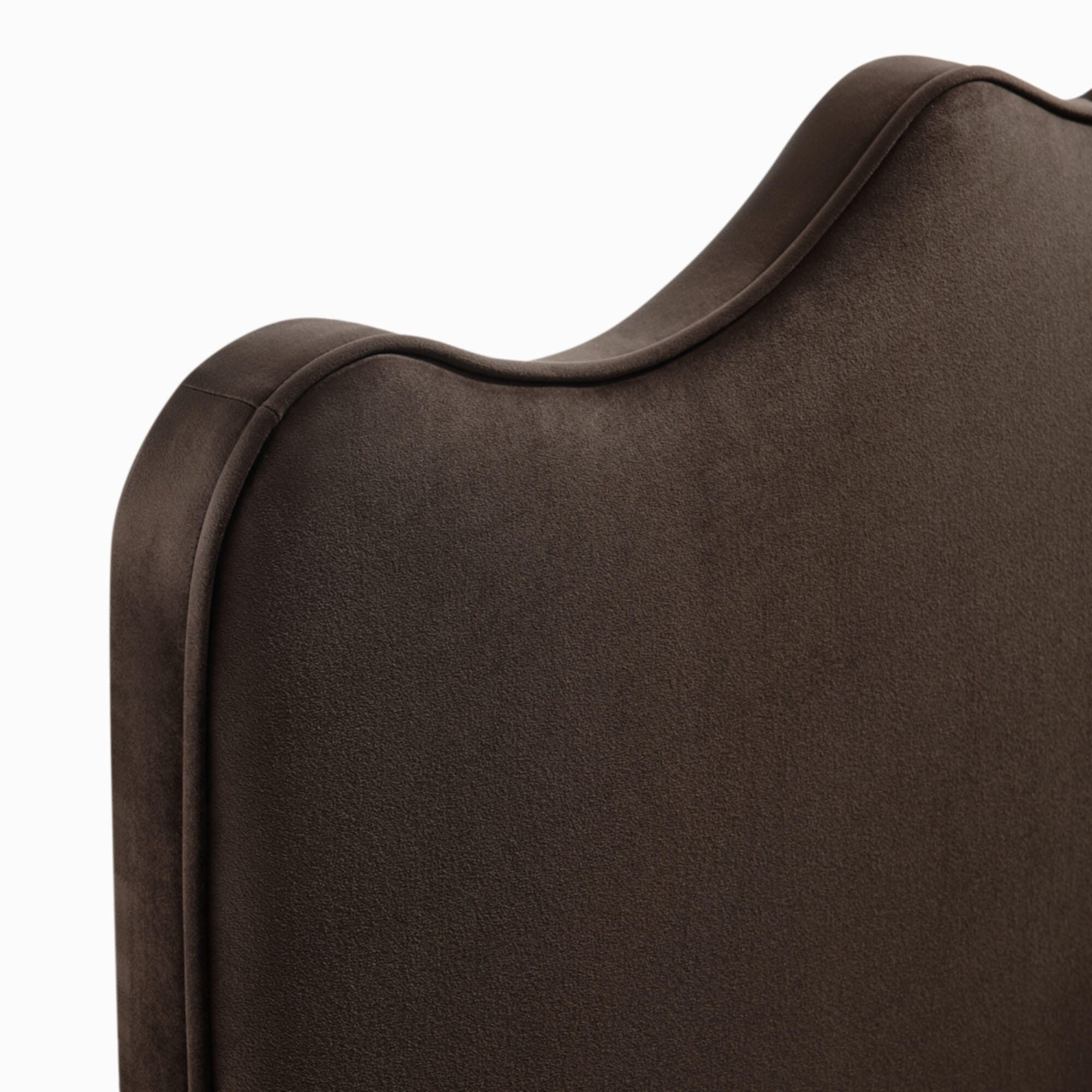 Modway Athena Scalloped Queen Headboard, Chocolate Brown, large