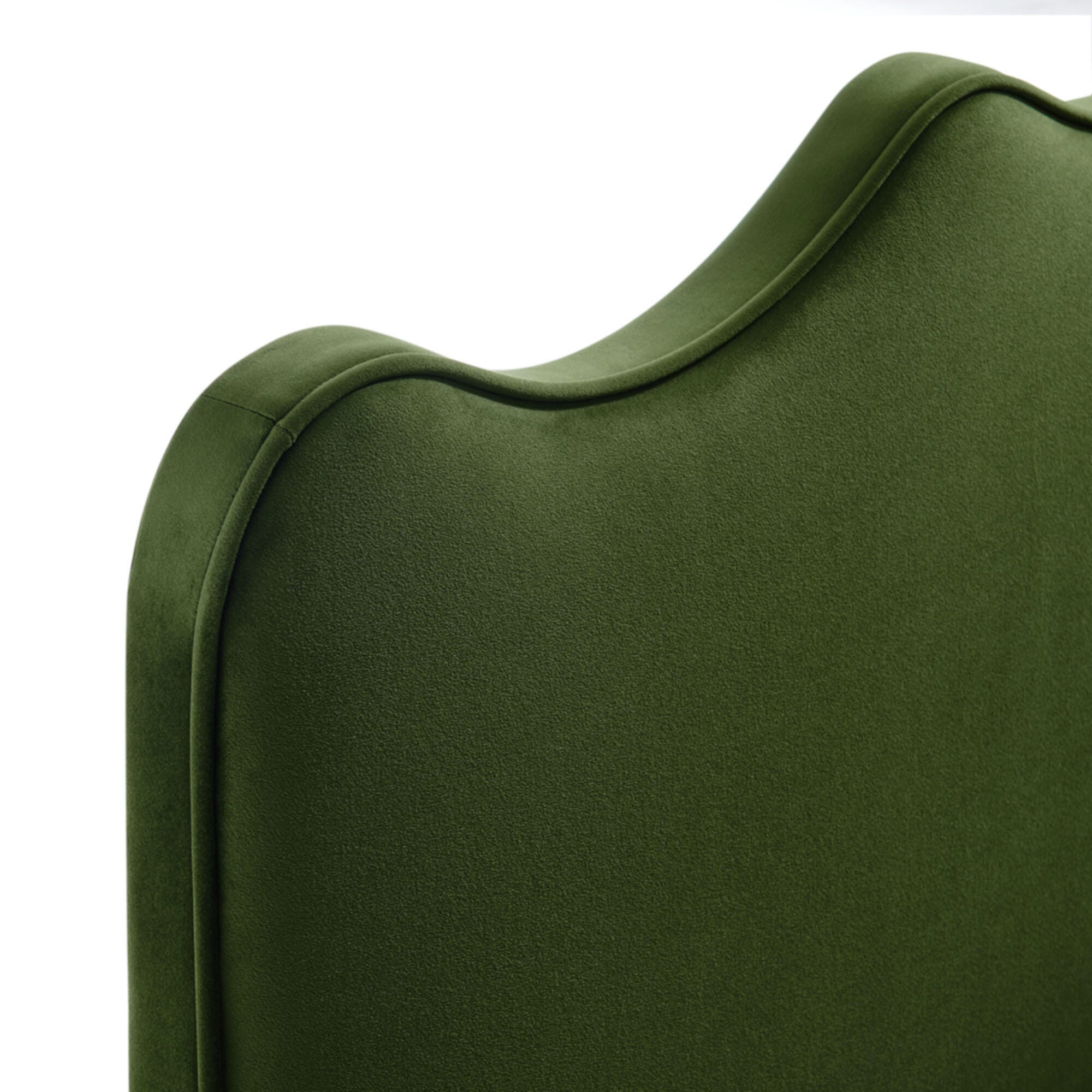 Modway Athena Scalloped Queen Headboard, Moss Green, large