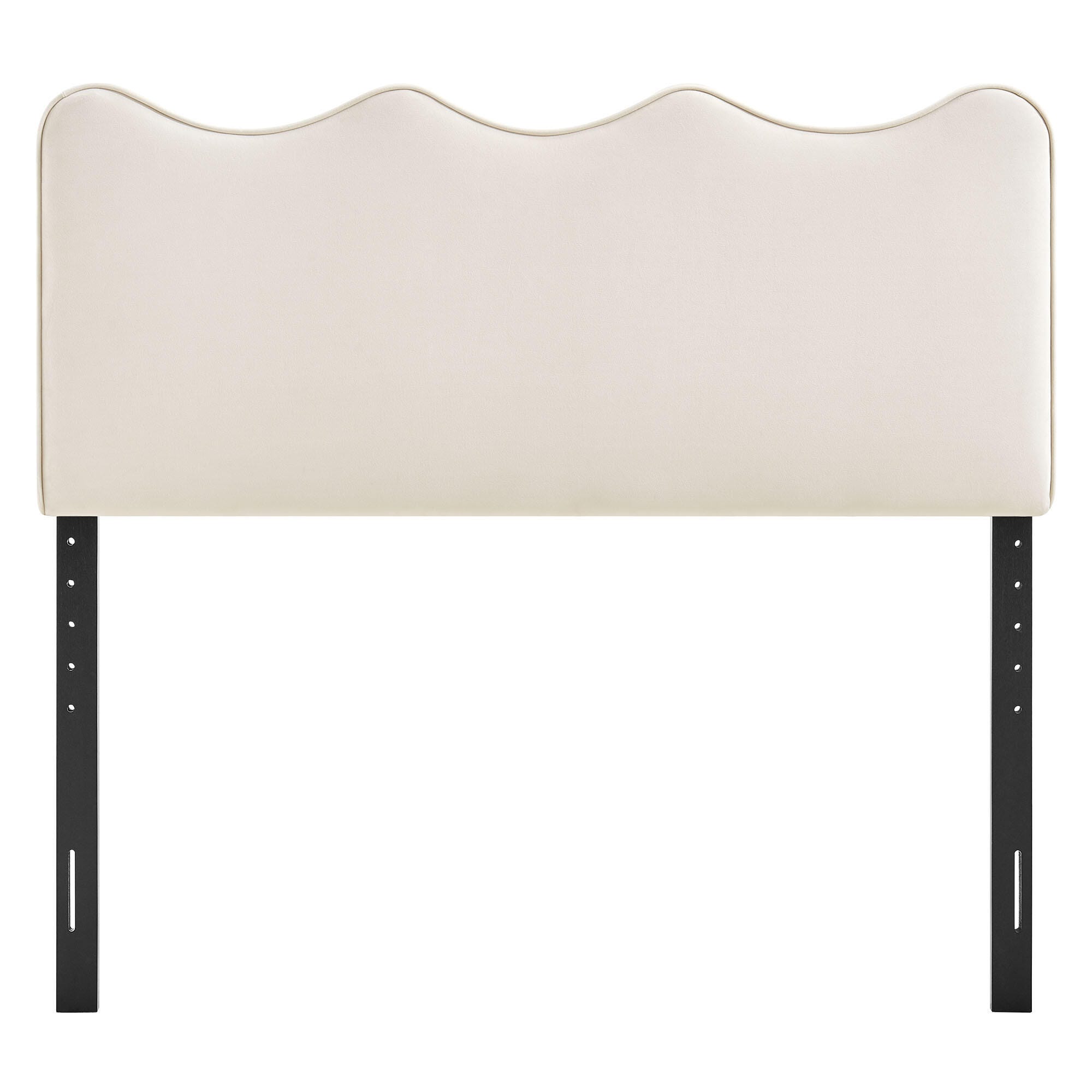 Modway Athena Scalloped Queen Headboard, Alabaster, large