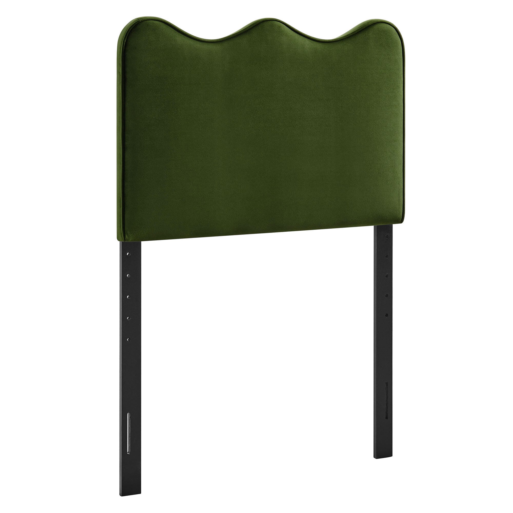 Modway Athena Scalloped Twin Headboard, Moss Green, large
