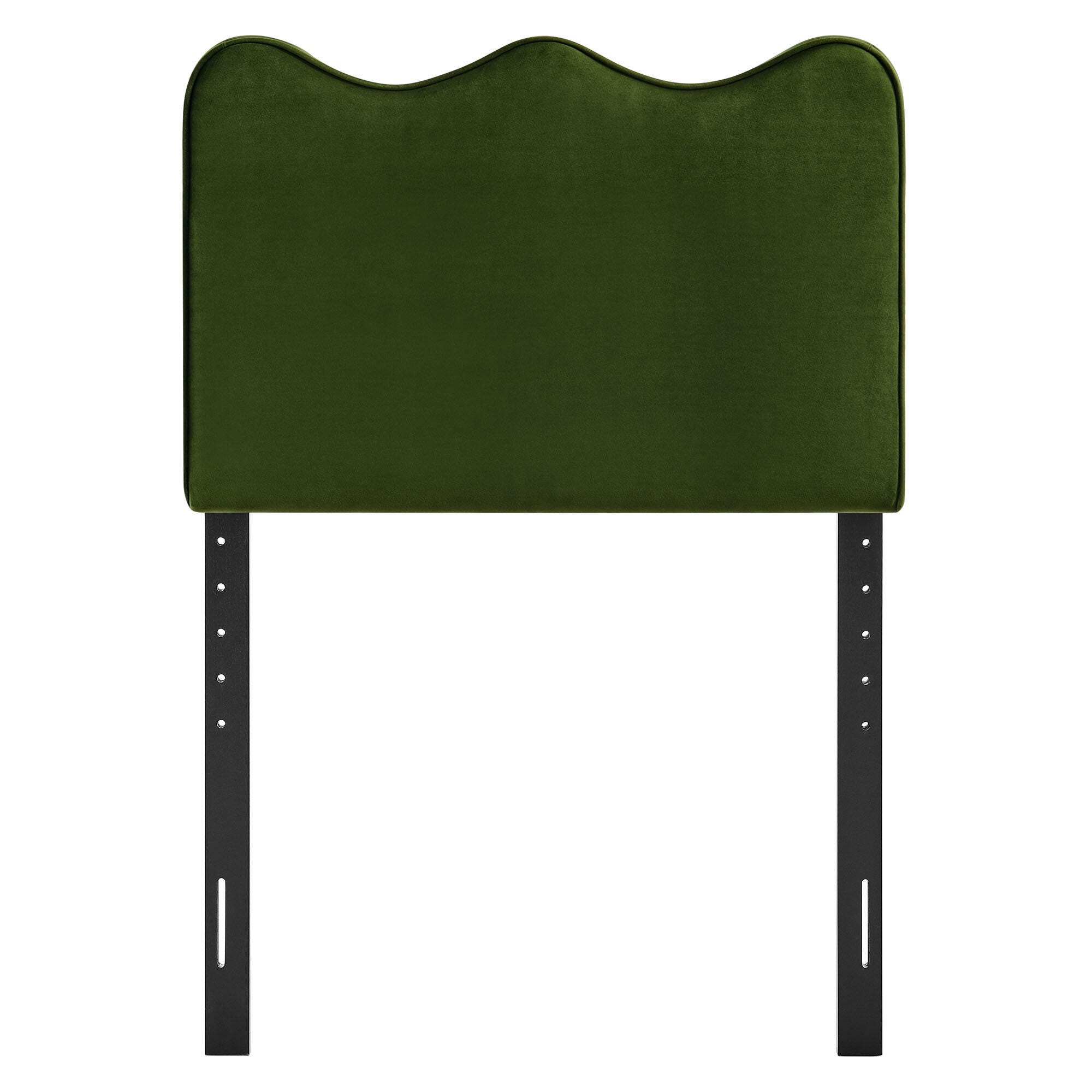 Modway Athena Scalloped Twin Headboard, Moss Green, large