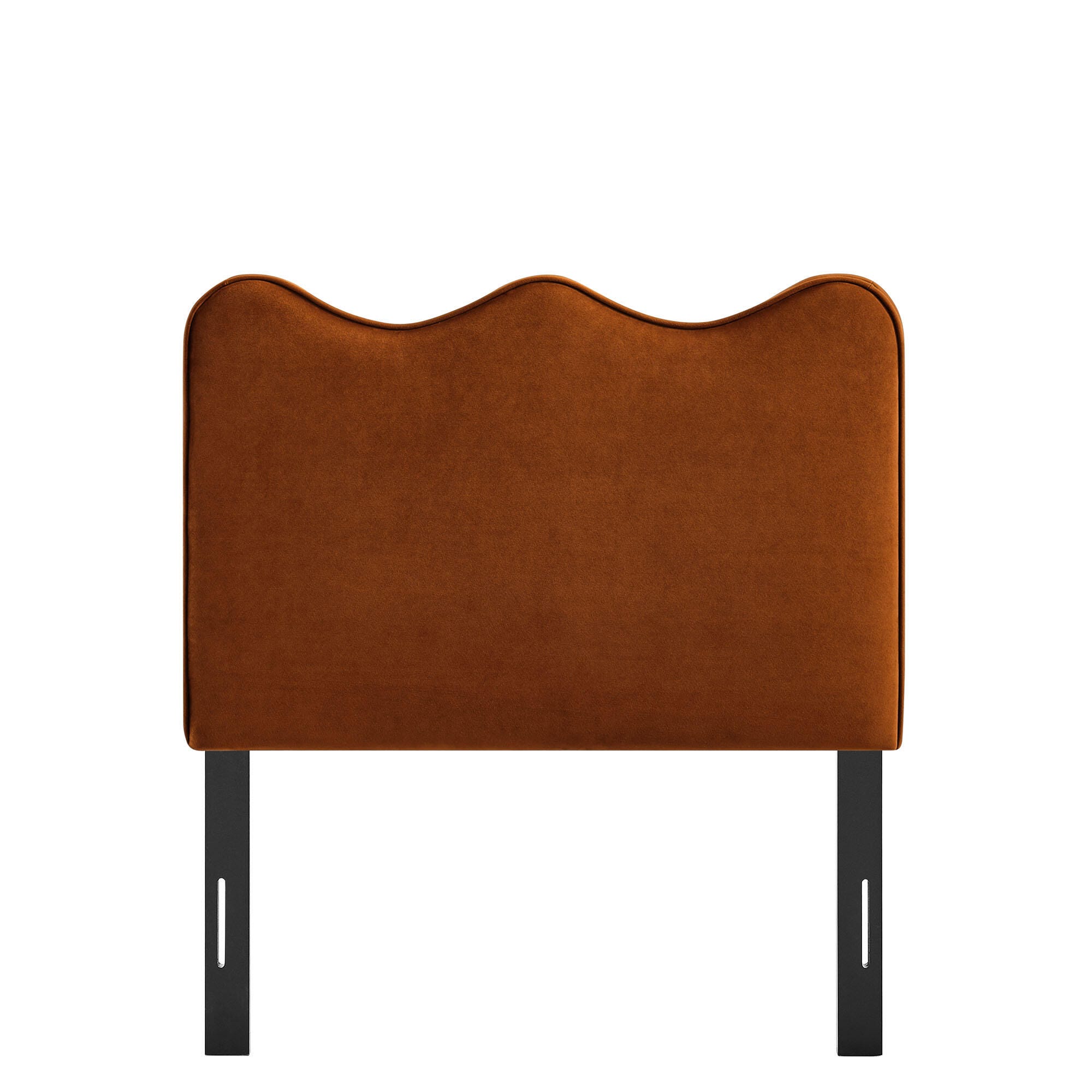 Modway Athena Scalloped Twin Headboard, Rust, large