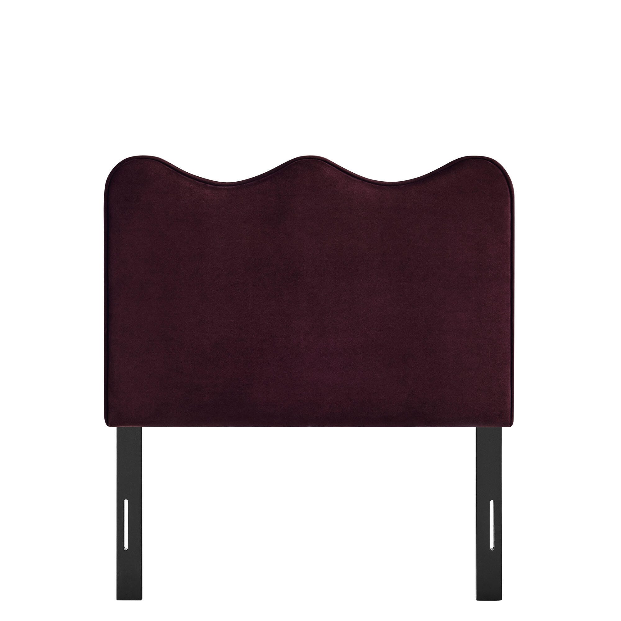 Modway Athena Scalloped Twin Headboard, Mulberry, large