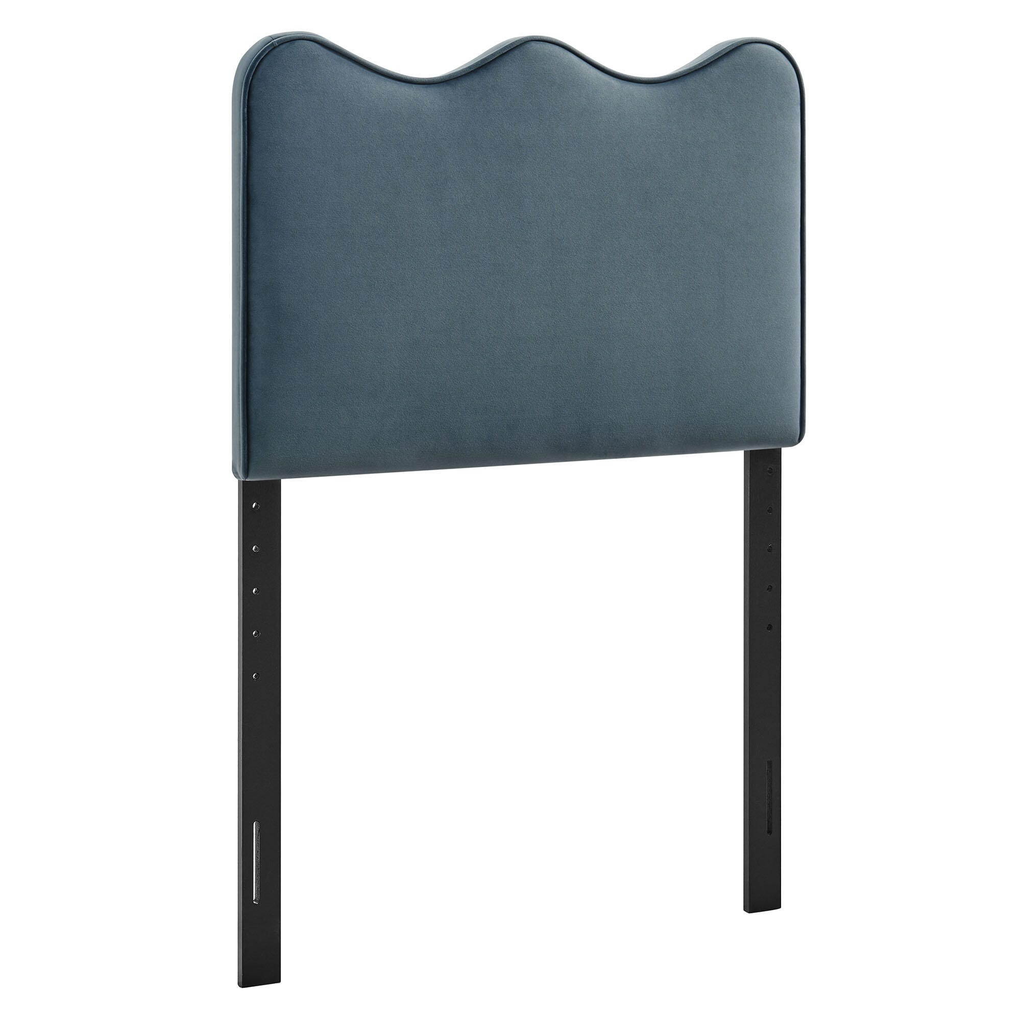 Modway Athena Scalloped Twin Headboard, Cadet Blue, large