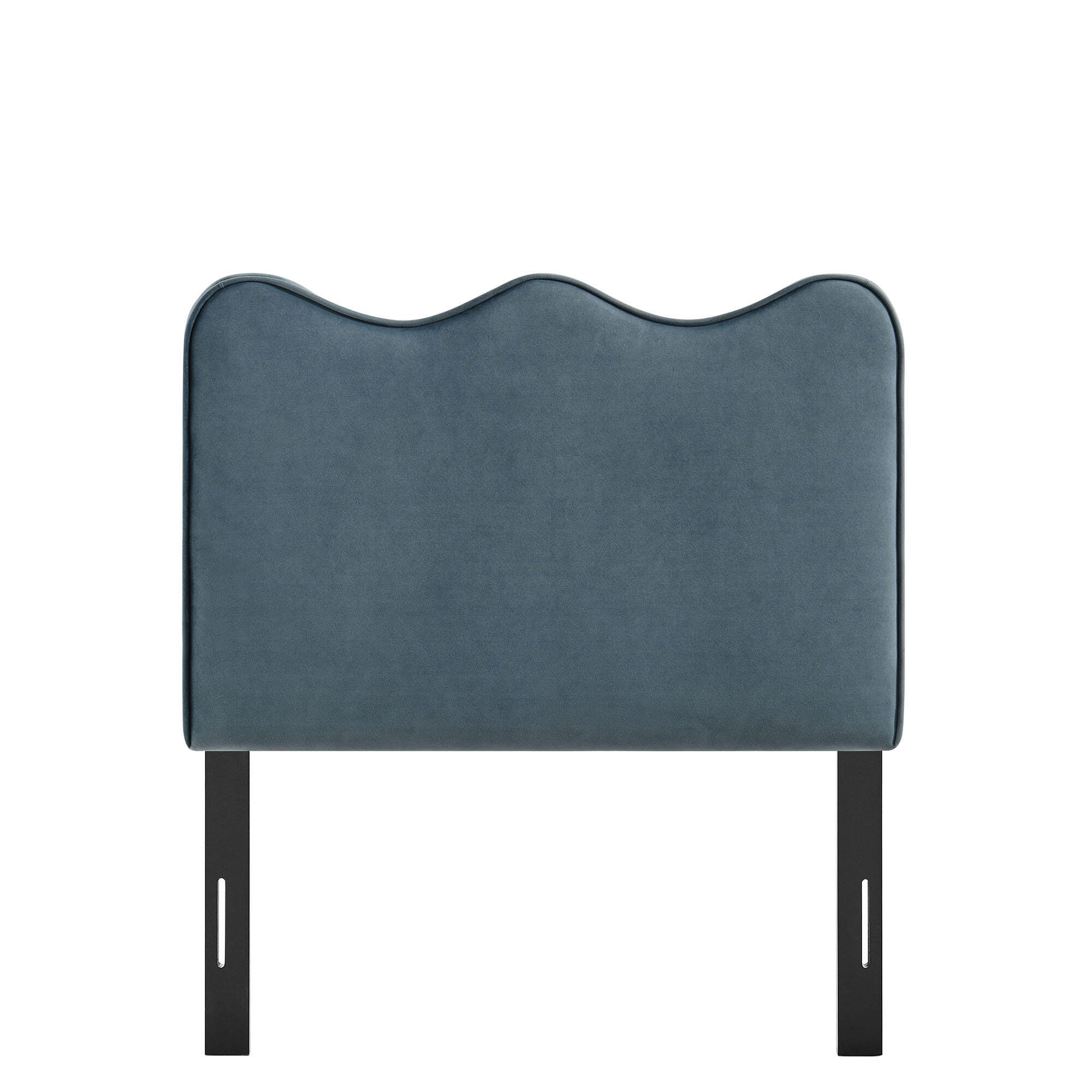 Modway Athena Scalloped Twin Headboard, Cadet Blue, large