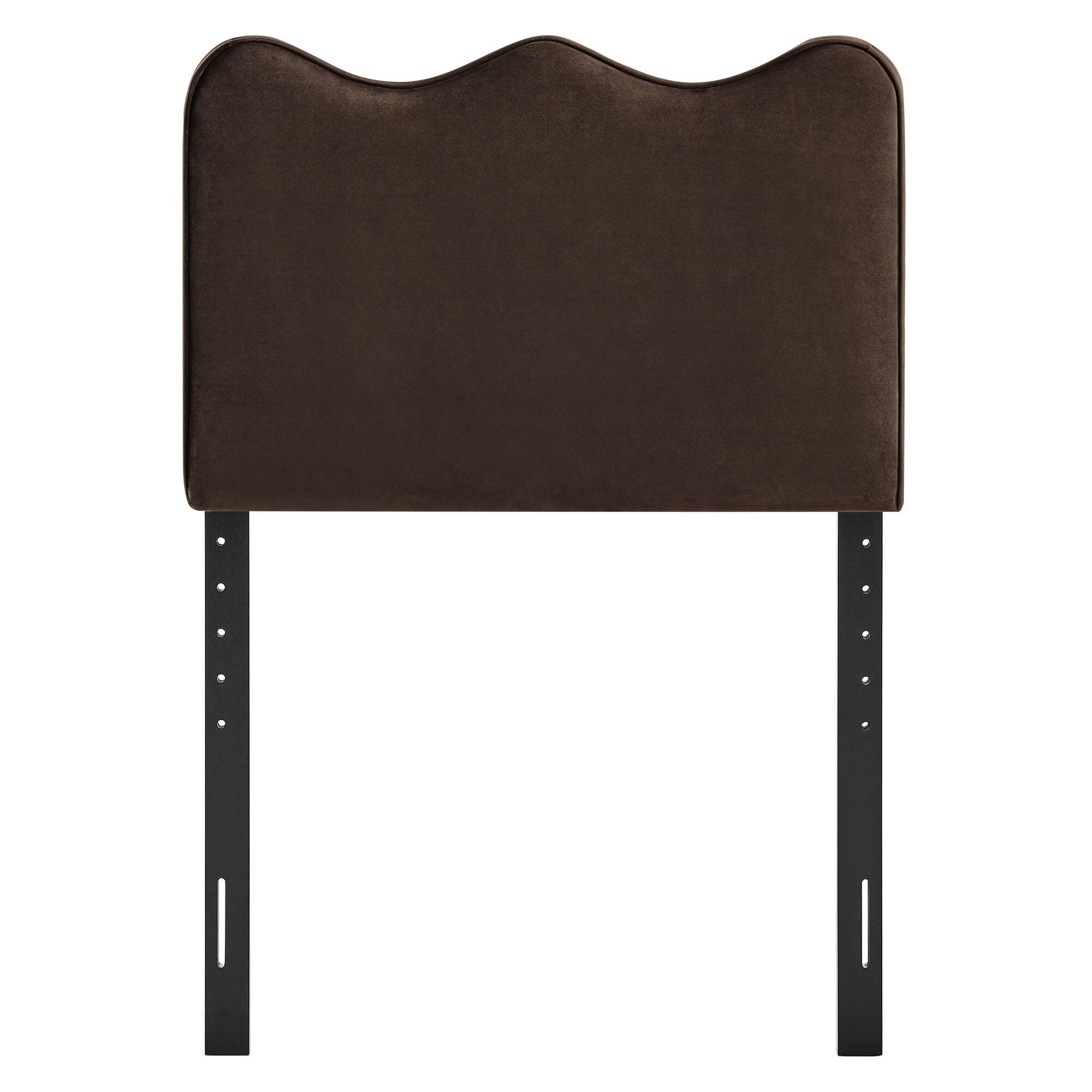 Modway Athena Scalloped Twin Headboard, Chocolate Brown, large