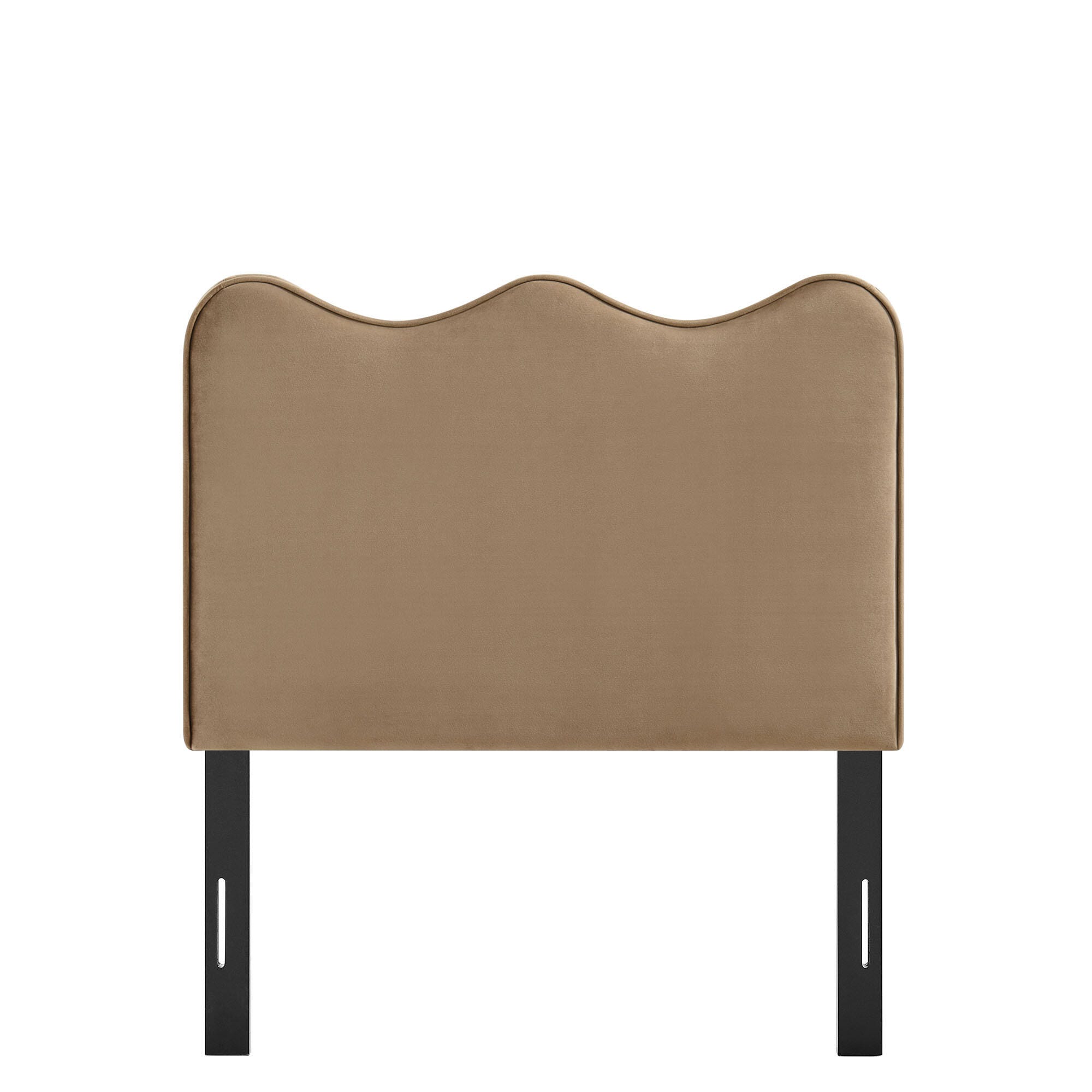 Modway Athena Scalloped Twin Headboard, Taupe, large