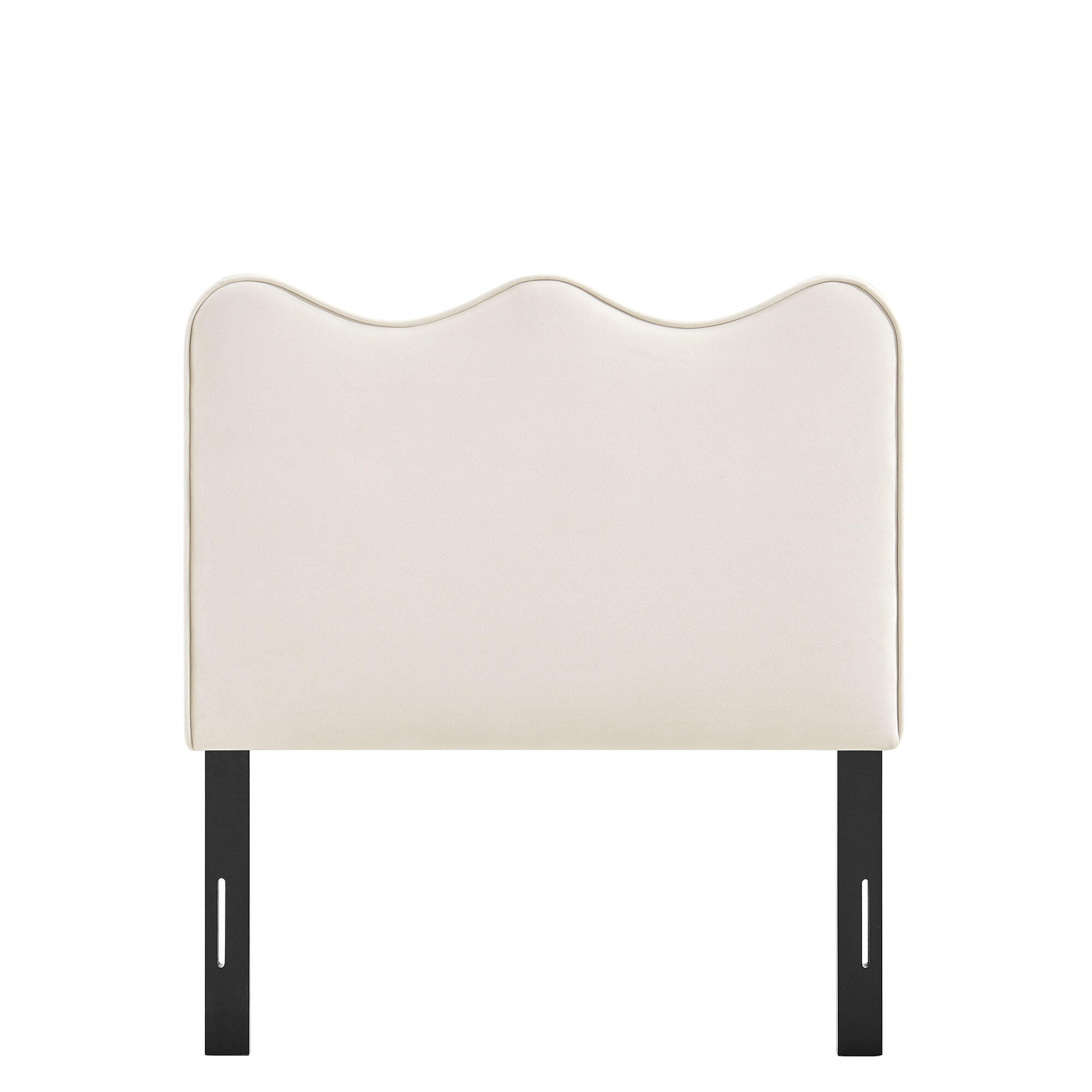 Modway Athena Scalloped Twin Headboard, Alabaster, large