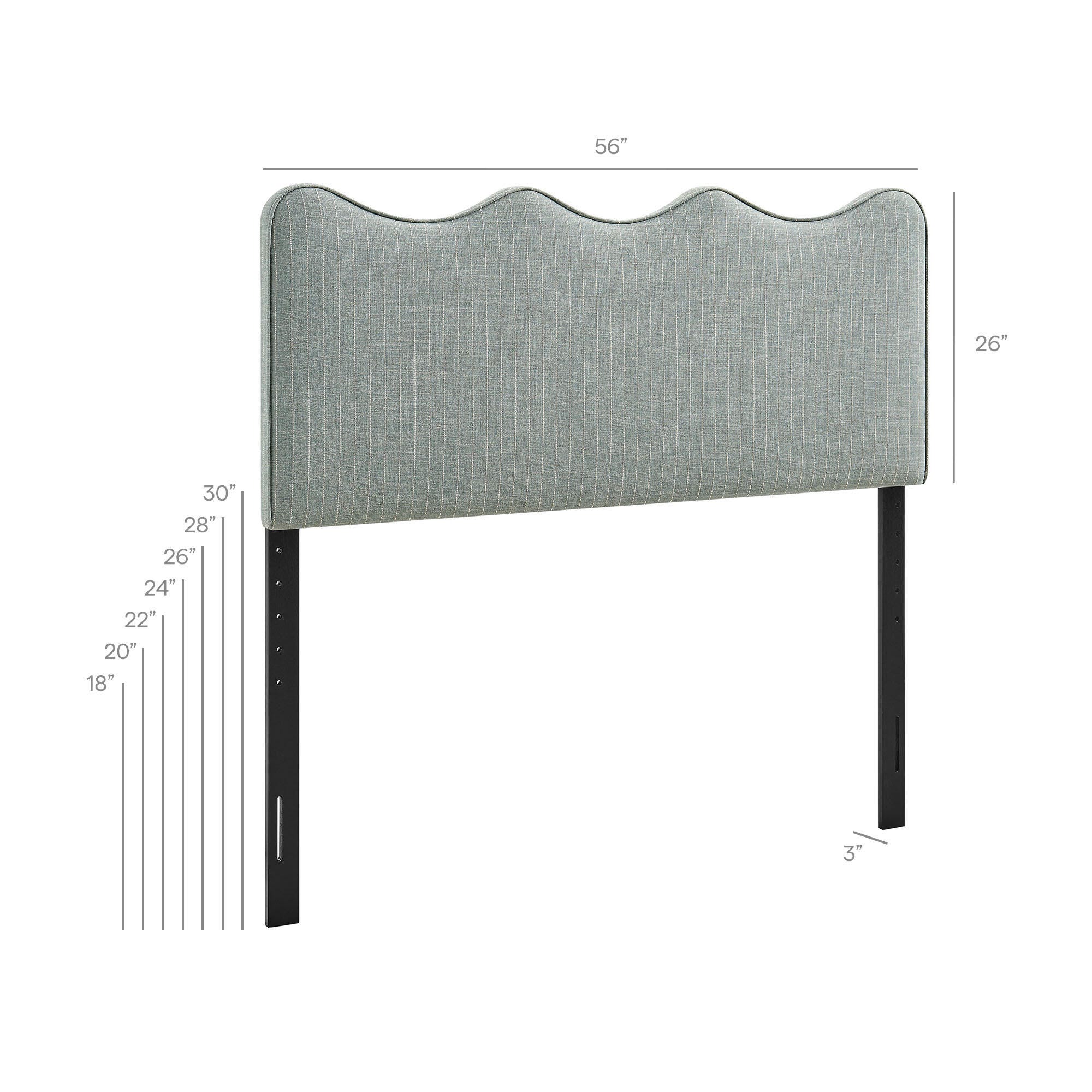 Modway Athena Upholstered Full Headboard, Spa Blue, large