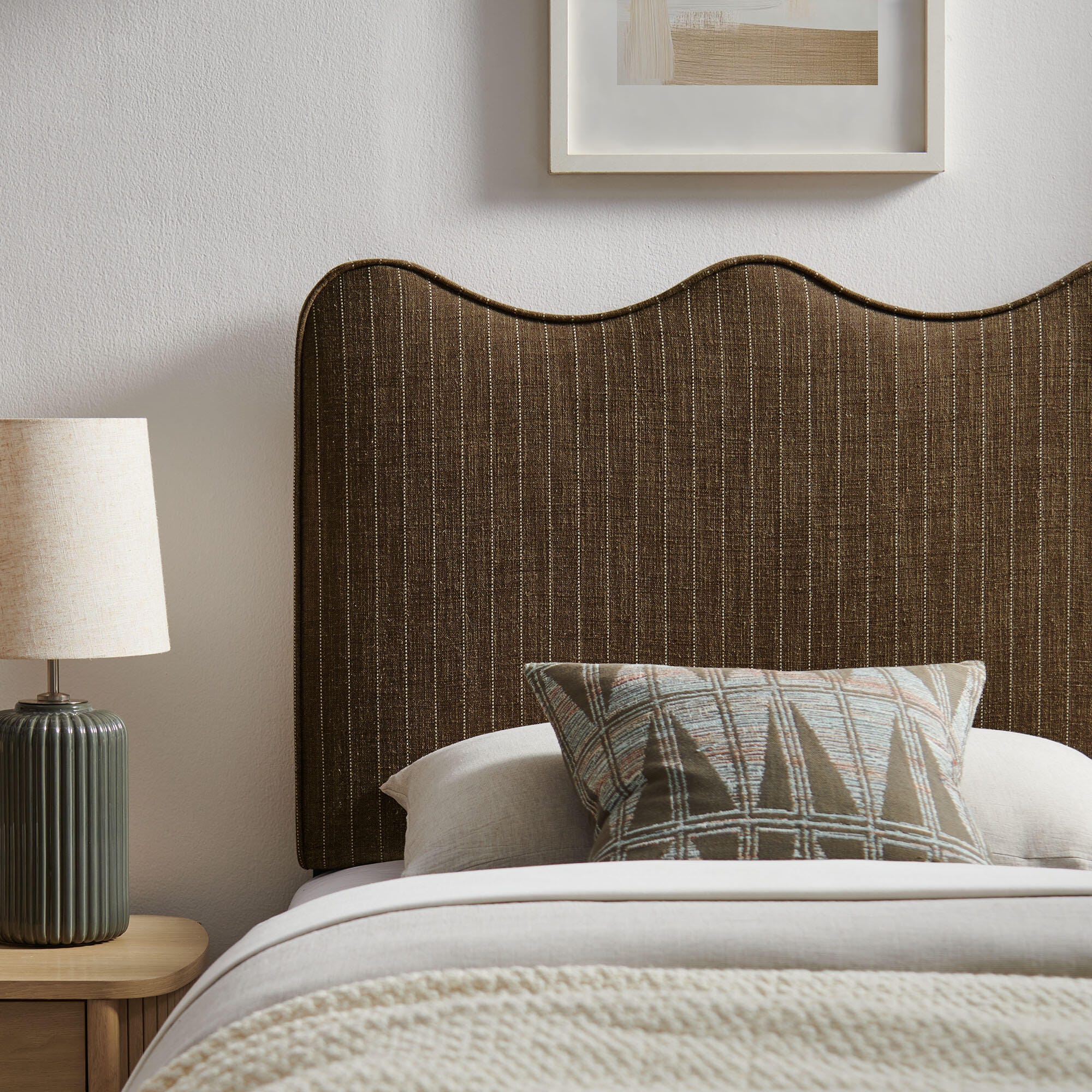 Modway Athena Upholstered Twin Headboard, Brown, large