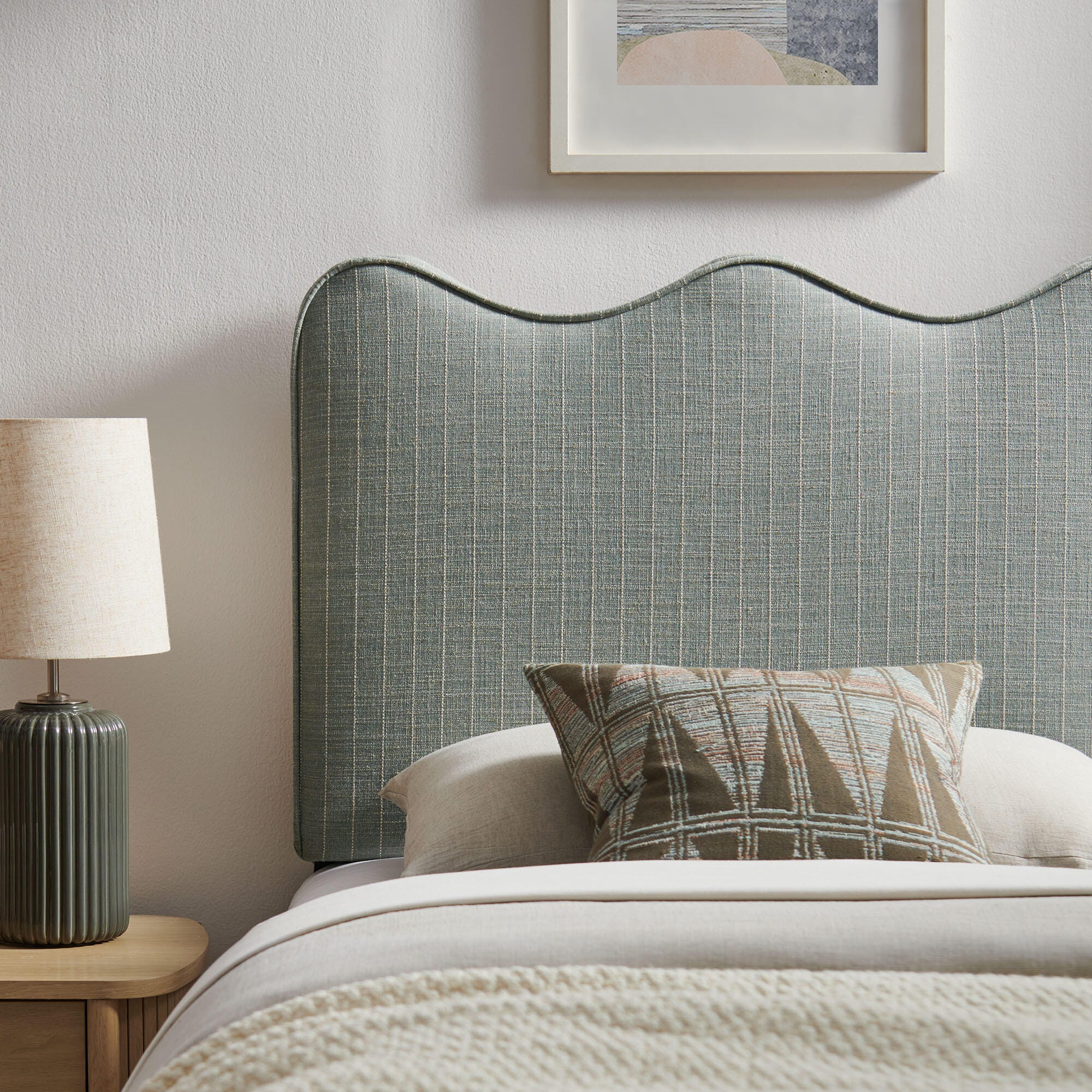 Modway Athena Upholstered Twin Headboard, Spa Blue, large